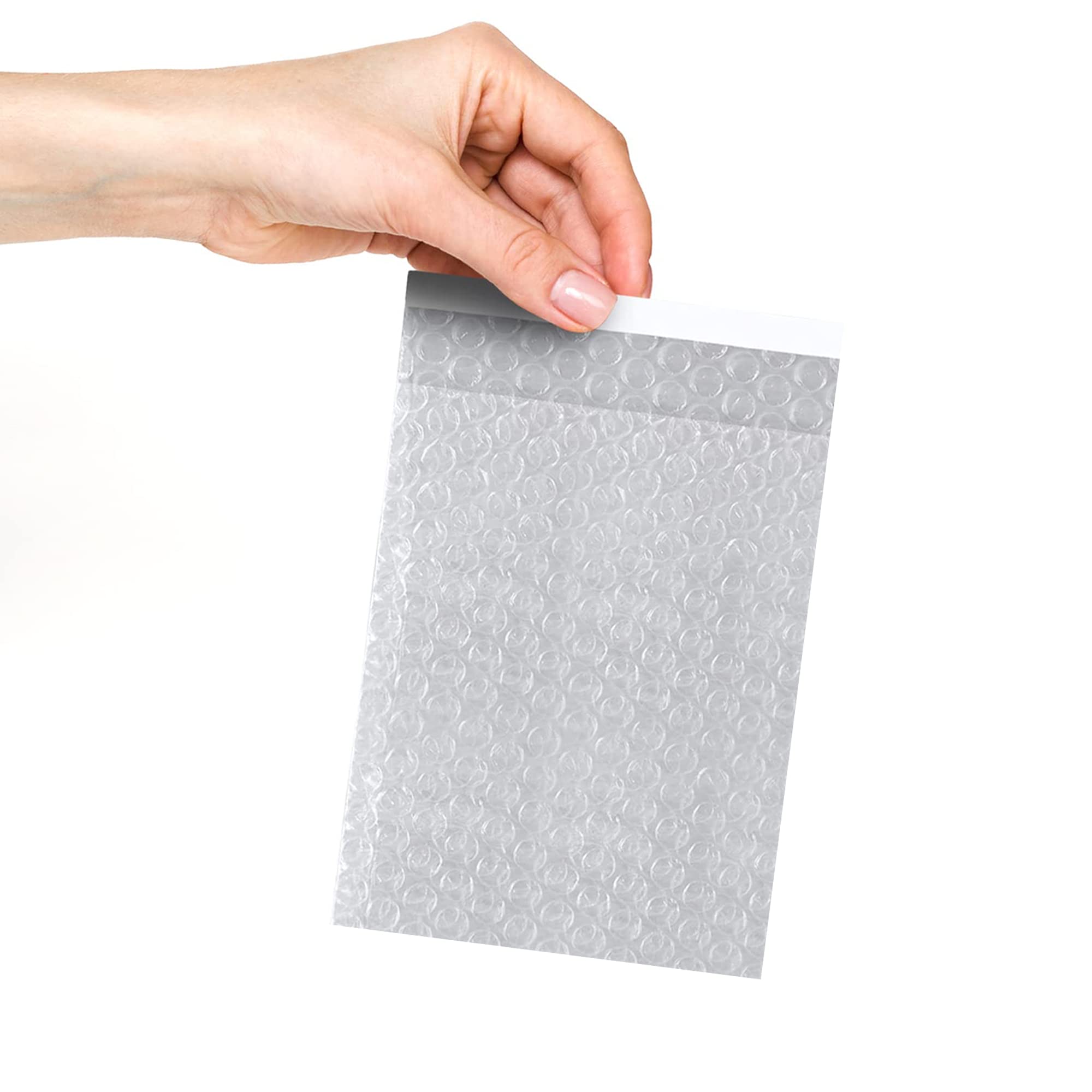 AMIFF Self Seal Bubble Pouches 3.5 x 4 Inches, Pack of 50 - Waterproof Shipping Bubble Mailers with Adhesive Closure for Small Items, Jewelry, Crafts & Electronics | Perfect for Ecommerce, Amazon FBA & Mailing Protection