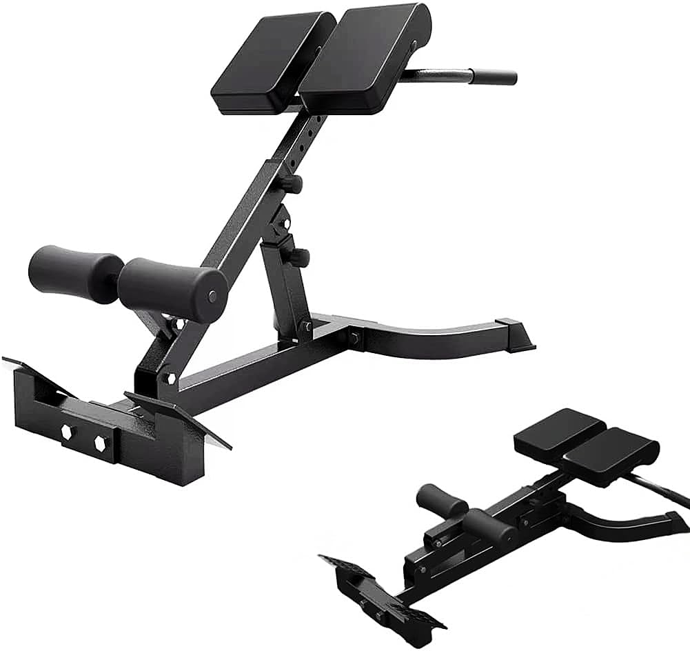 ComMax Foldable Roman Chair - Adjustable Back Extension Bench for Home Gym, Glute & Core Workout - Perfect for Strength Training & Fitness Exercises
