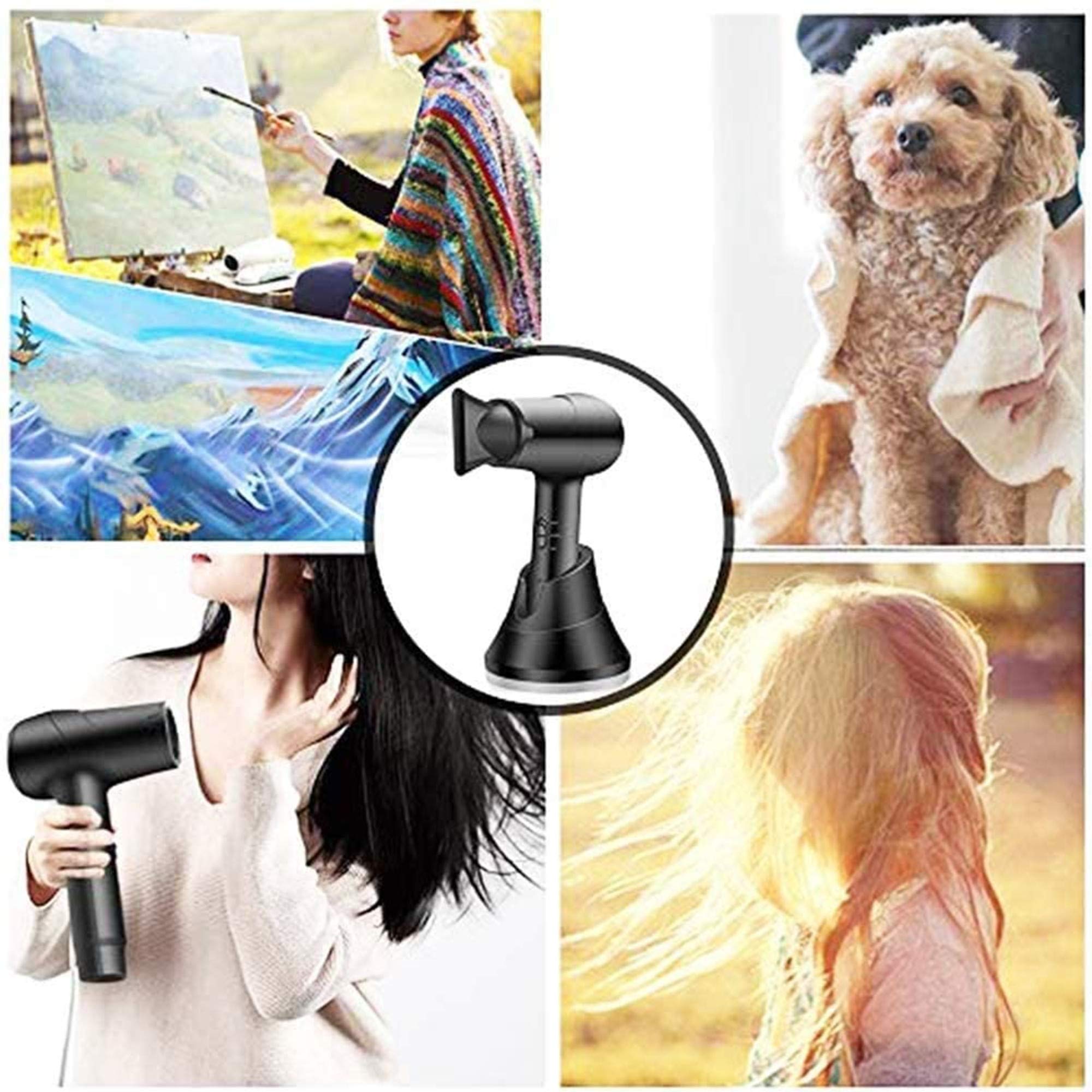 Cordless Hair Dryer with Diffuser - Portable Rechargeable Blow Dryer for Travel, Hot & Cold Air Settings, Wireless Hair Styling Tool for Home & Salon Use | Perfect for Drying, Styling & Hair Painting