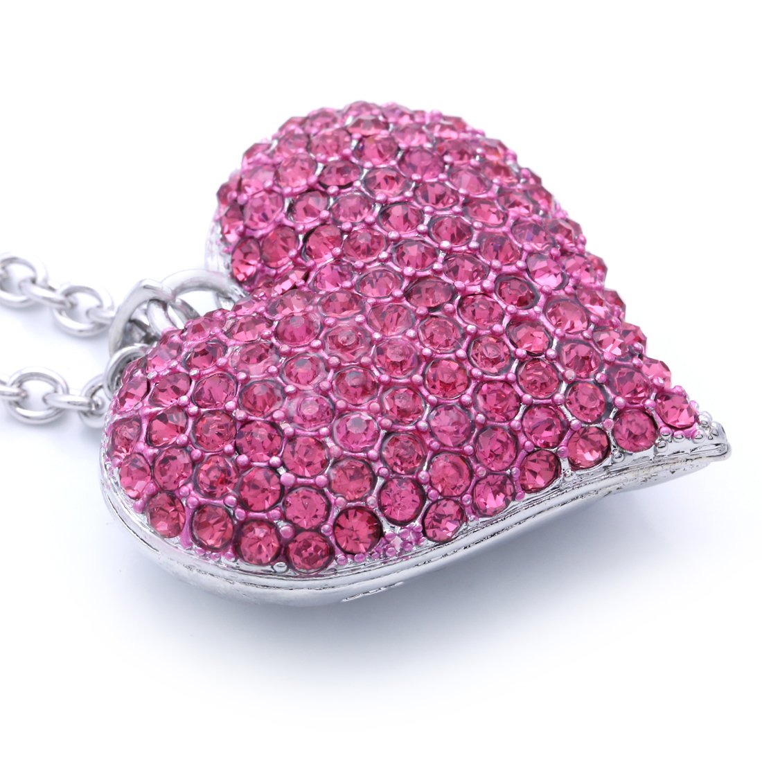 SoulBreeze Heart Shaped Valentine's Day Pendant Necklace with Rhinestones - Perfect Gift for Her, Anniversary, Wedding & Romantic Occasions