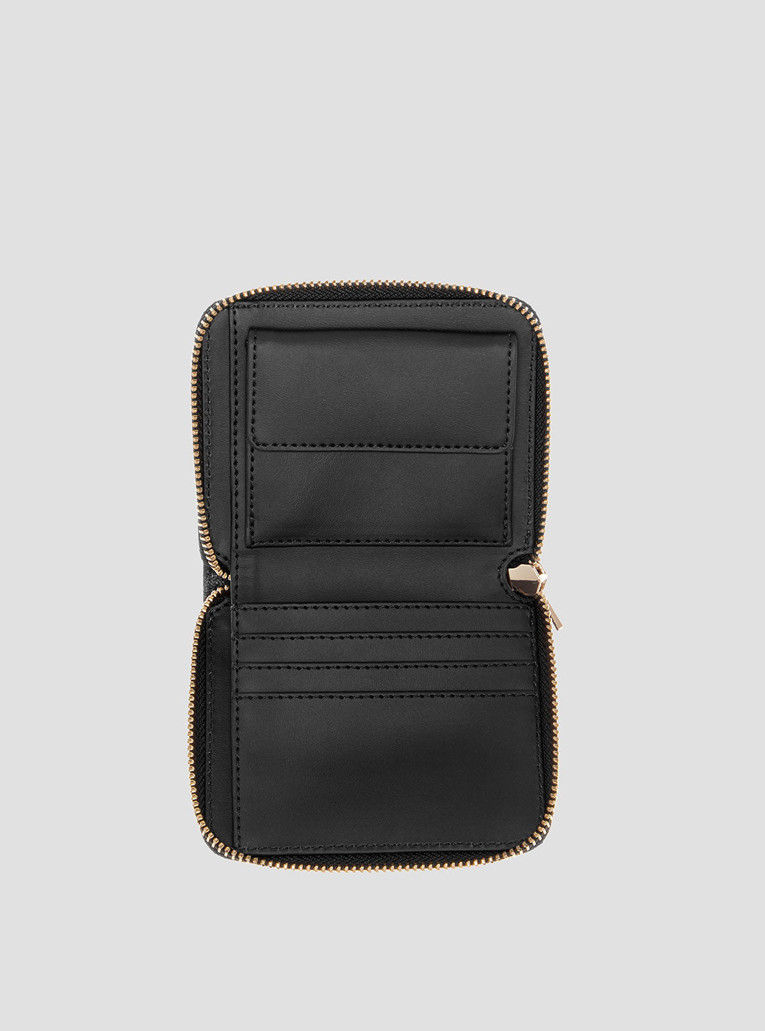 Black Laurel Small Zip Wallet for Women - Slim RFID Blocking Leather Card Holder - Perfect for Travel, Shopping & Everyday Use