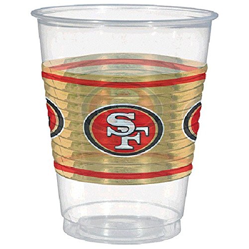 San Francisco 49ers 16 oz Plastic Cups - Set of 25 Multicolor Party Cups for Game Day, Tailgating, BBQs & Sports Events | Officially Licensed NFL Merchandise