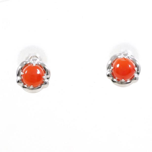 14K White Gold Coral Earrings for Women – Elegant Dangle Drop Earrings for Wedding, Party & Everyday Wear | Hypoallergenic & Tarnish-Free Jewelry Gift