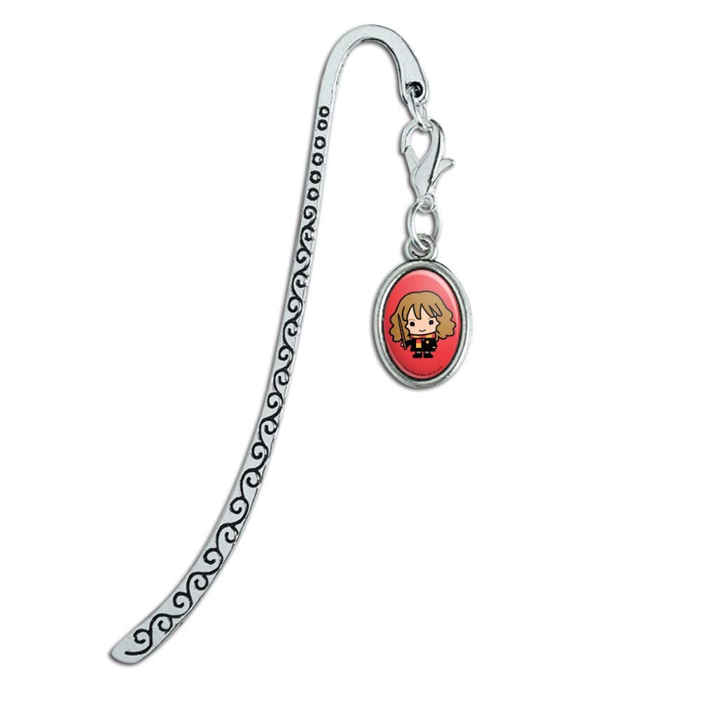 Harry Potter Hermione Granger Chibi Metal Bookmark - Cute Character Page Marker with Oval Charm for Books, Gifts & Collectibles - Perfect for Fans, Readers & Book Lovers