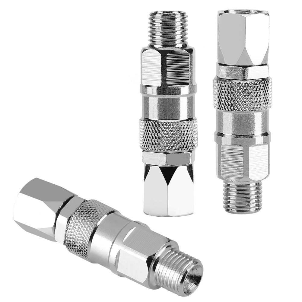 Graco Airless Sprayer Hose Adapter - 1/4 Inch Stainless Steel High Pressure Swivel Joint for Paint Spray Guns | Compatible with Airless Sprayer Hose Reels & Whips | Perfect for Professional Painting, DIY Projects & Industrial Coating Applications