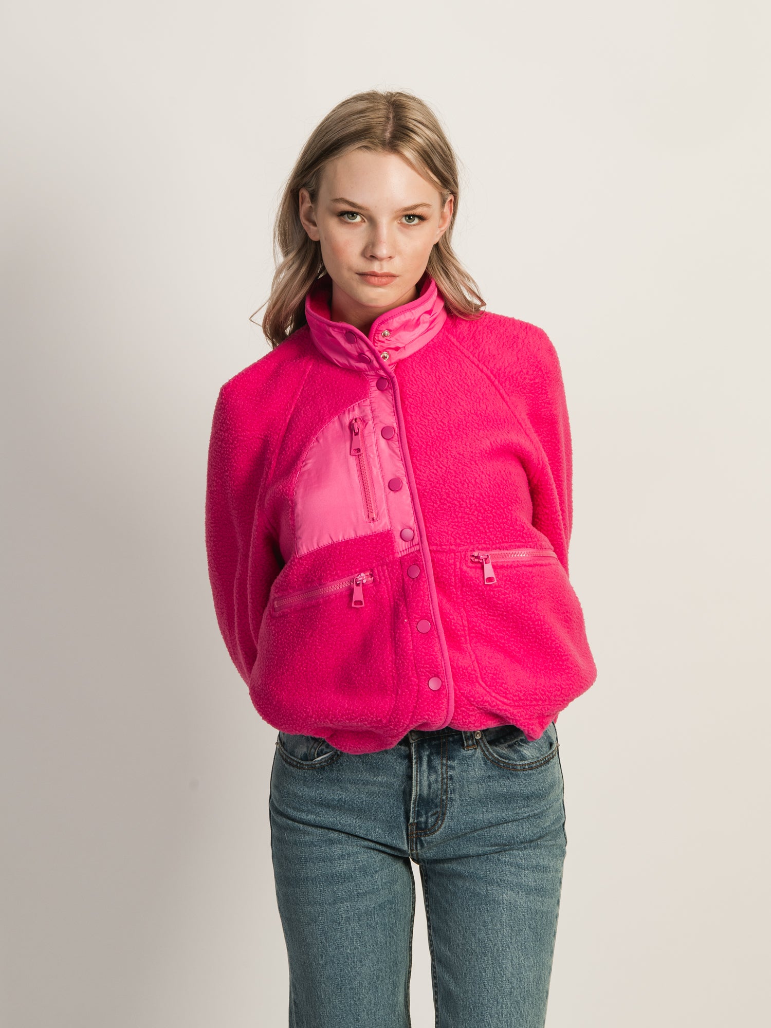 AZALEA WANG SAVVY Polar Fleece Jacket - Women's Lightweight Warm Winter Coat for Outdoor Activities & Casual Wear