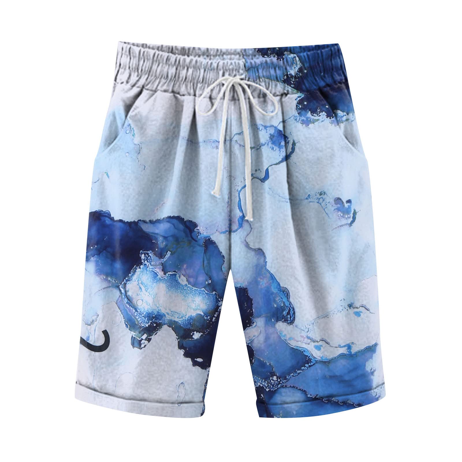 Trendy Women's Bermuda Shorts - Elastic Waist & Knee-Length for Summer Outings