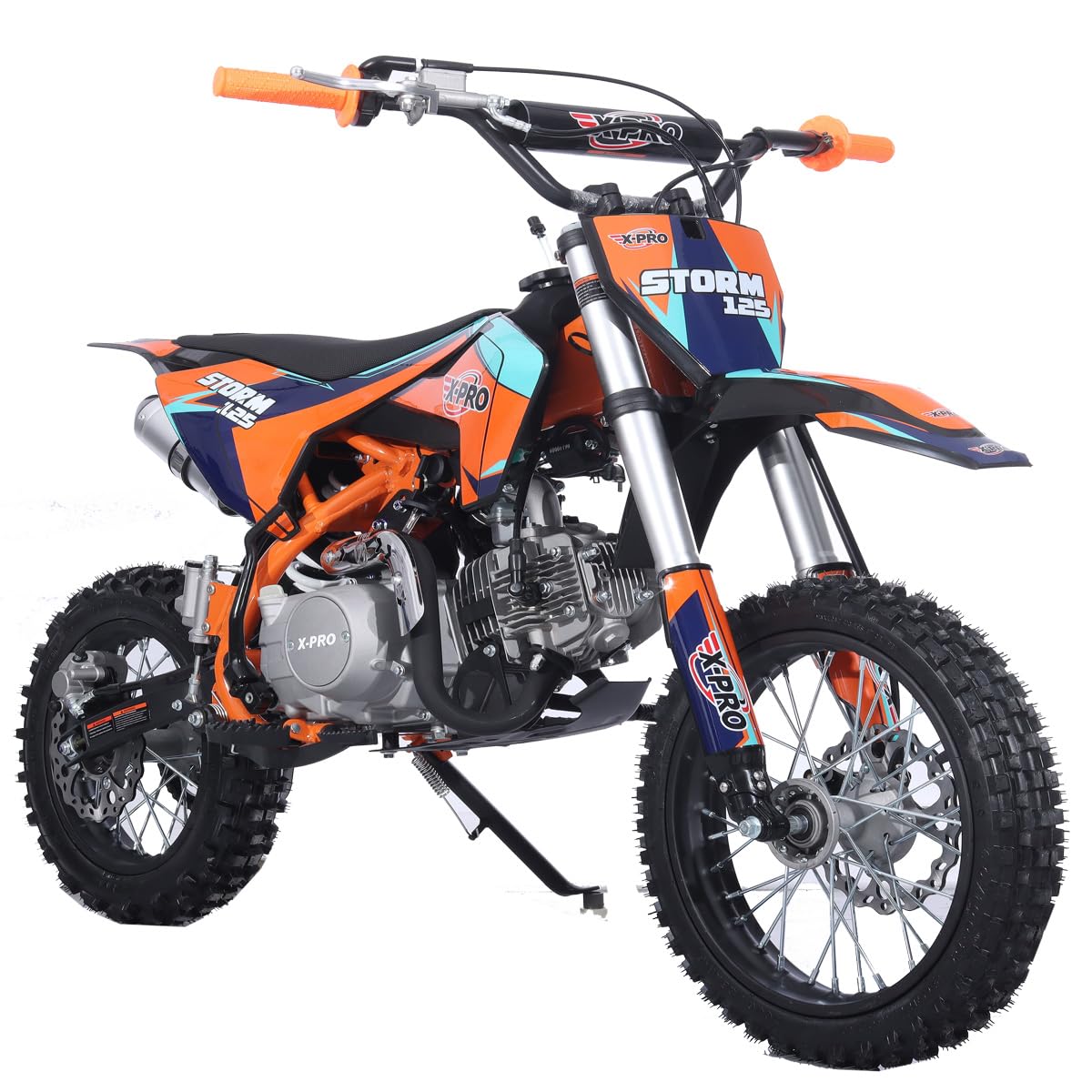 X-PRO 125cc Kids Dirt Bike - 4-Speed Semi-Automatic Pit Bike for Youth with 14