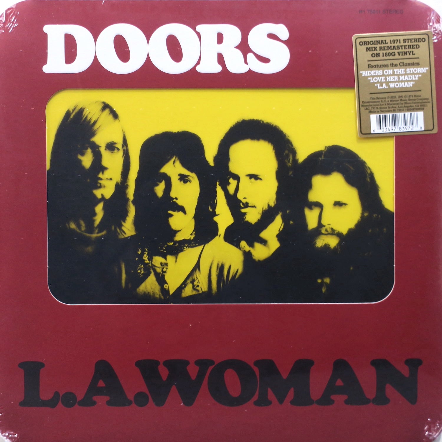 The Doors 'L.A. Woman' 180g Vinyl LP Record with Die-Cut Sleeve | Limited Edition Classic Rock Album for Collectors & Music Lovers | Perfect for Home Listening & Vinyl Collections