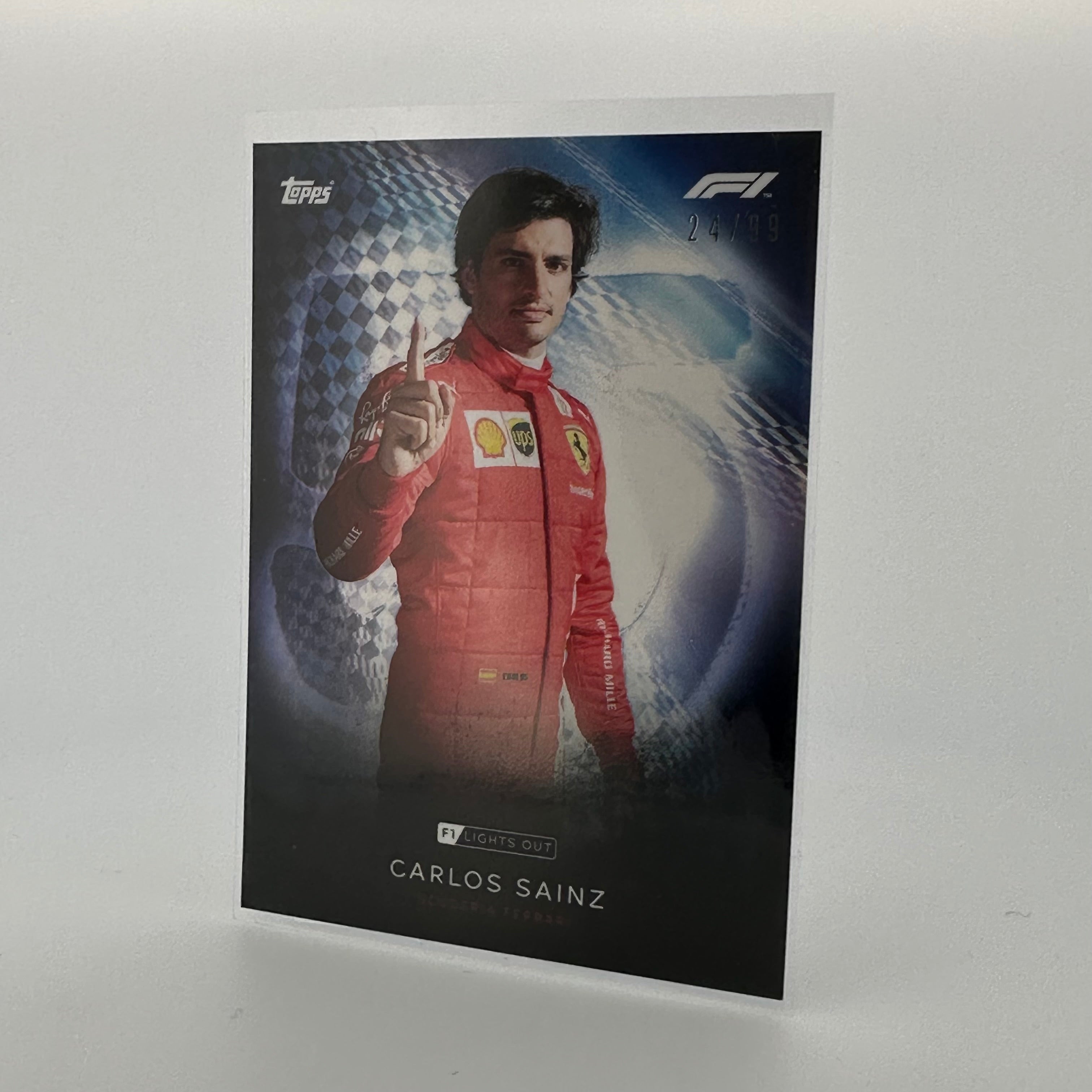 Carlos Sainz 99 Blue Parallel Racing Driver Card - Perfect for F1 Collectors, Sports Memorabilia Fans, and Racing Enthusiasts