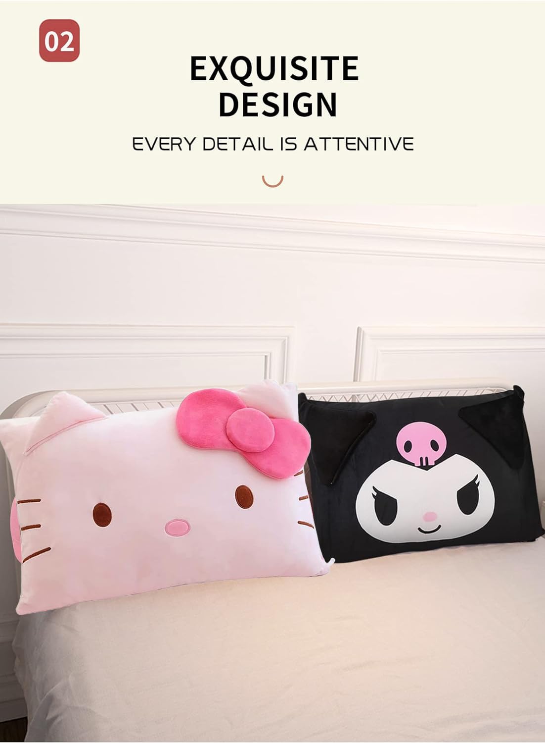 **Cute Anime Cartoon Double-Sided Plush Pillowcase - Kawaii Cotton Pillow Cover for Girls, Bedroom Decor (Red) + Free Cute Hairpin - Perfect for Sleepovers, Gifts & Kawaii Room Aesthetic**