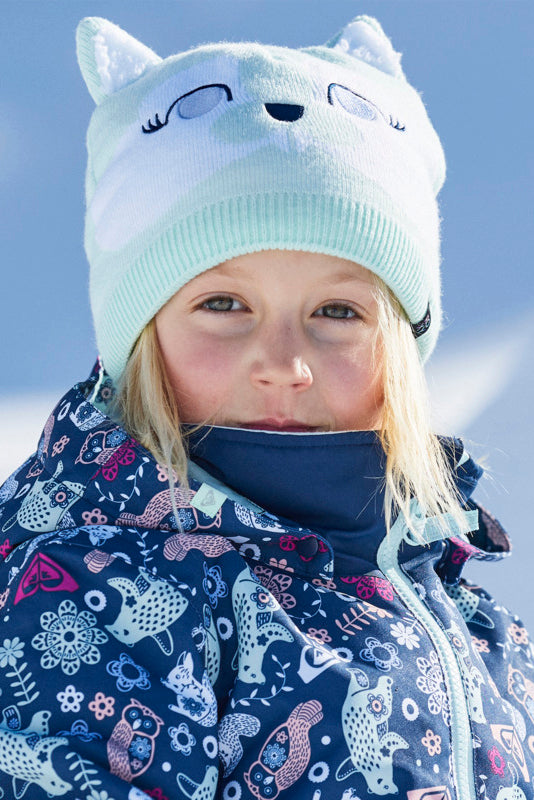 Roxy Girls' Winter Snow Hat and Gloves Set - Warm Fleece-Lined Beanie & Mittens for Skiing, Snowboarding & Outdoor Winter Activities