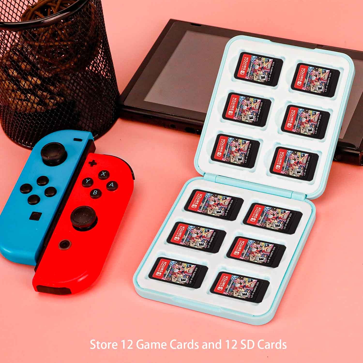 YOOWA Nintendo Switch Animal Crossing Accessories Bundle - Carrying Case, Protective Cover, Screen Protector, Game Card Holder, Play Stand & Thumb Grips | Perfect for Travel, Gaming Parties & Home Entertainment