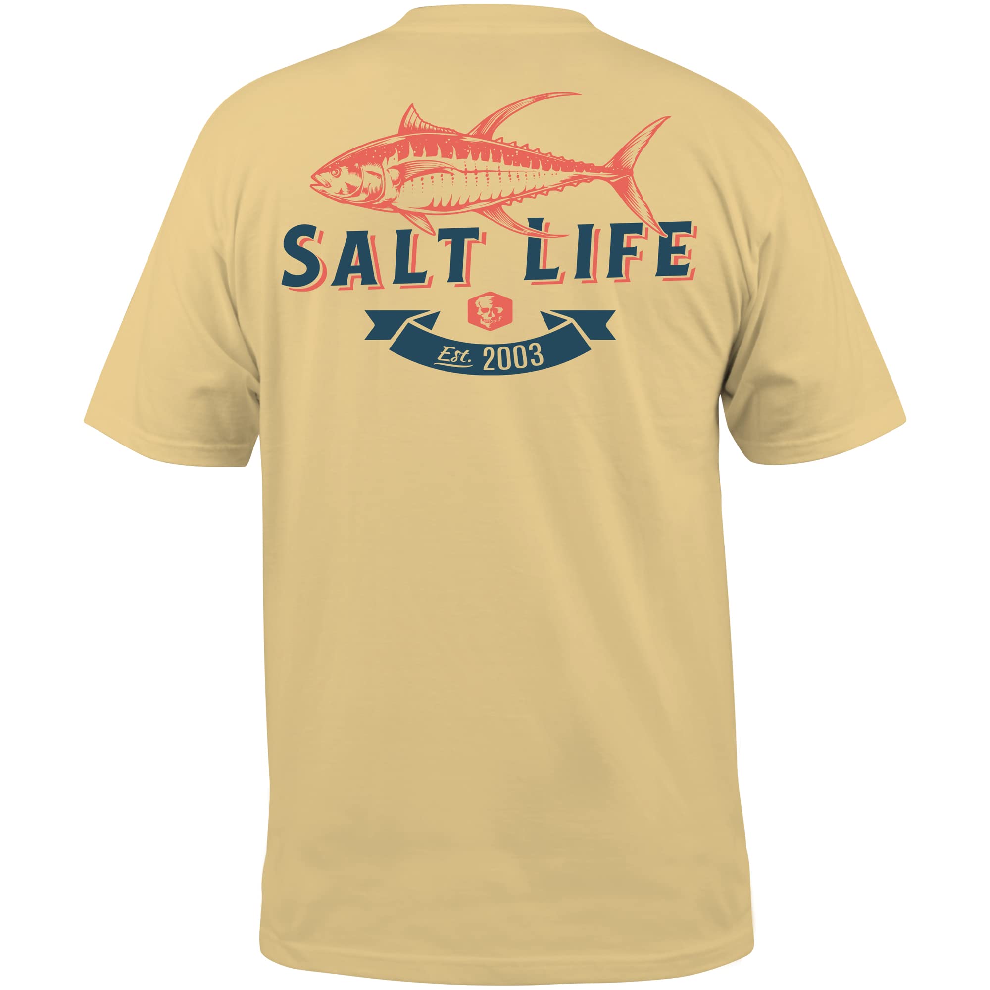 Salt Life Men's Speedy Tuna Graphic Short Sleeve Crew Neck T-Shirt - Comfortable Casual Wear for Beach, Fishing & Outdoor Activities