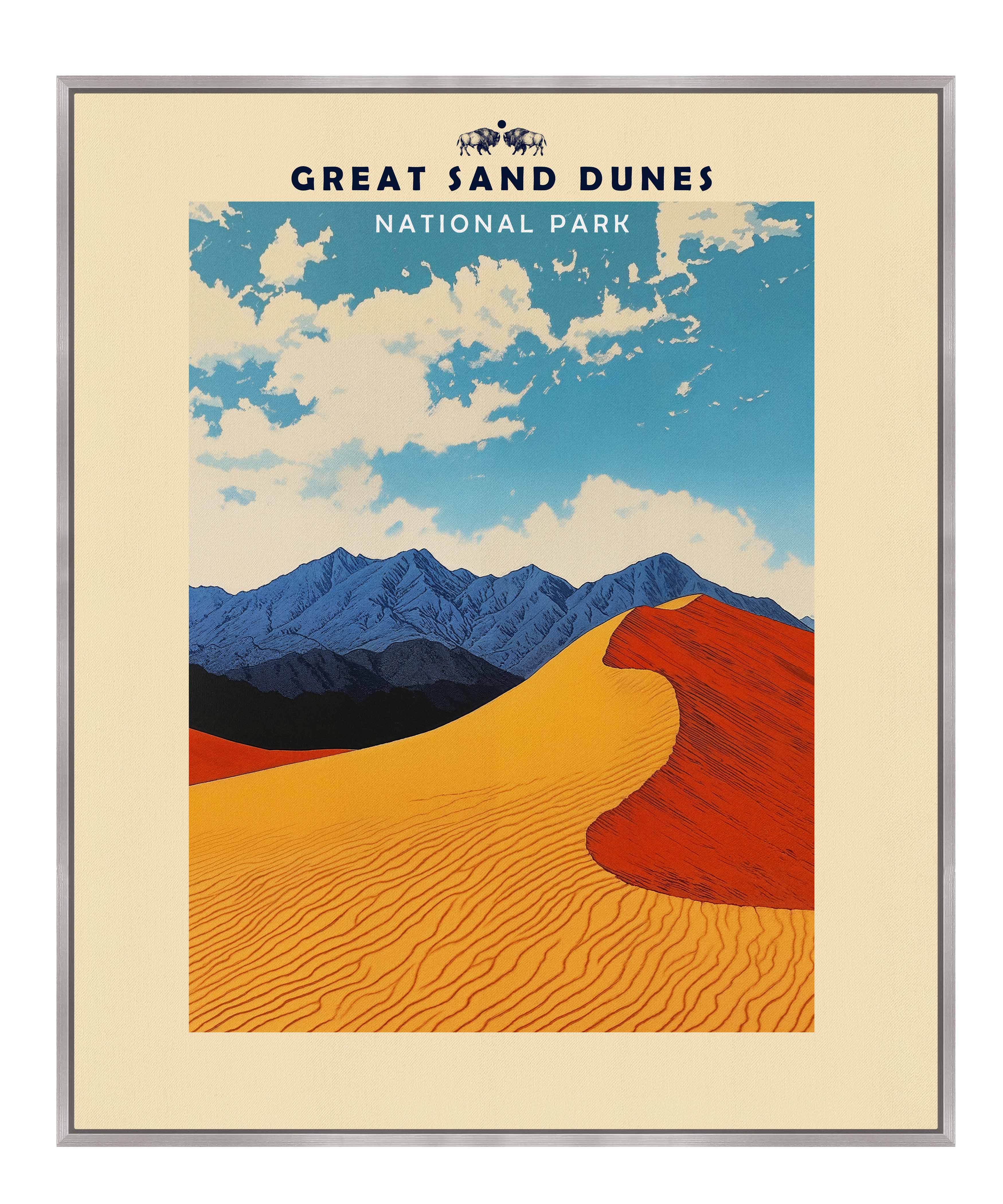 Great Sand Dunes Gallery Wrapped Canvas Wall Art - Stunning Landscape Photography Print for Living Room, Bedroom & Office Decor