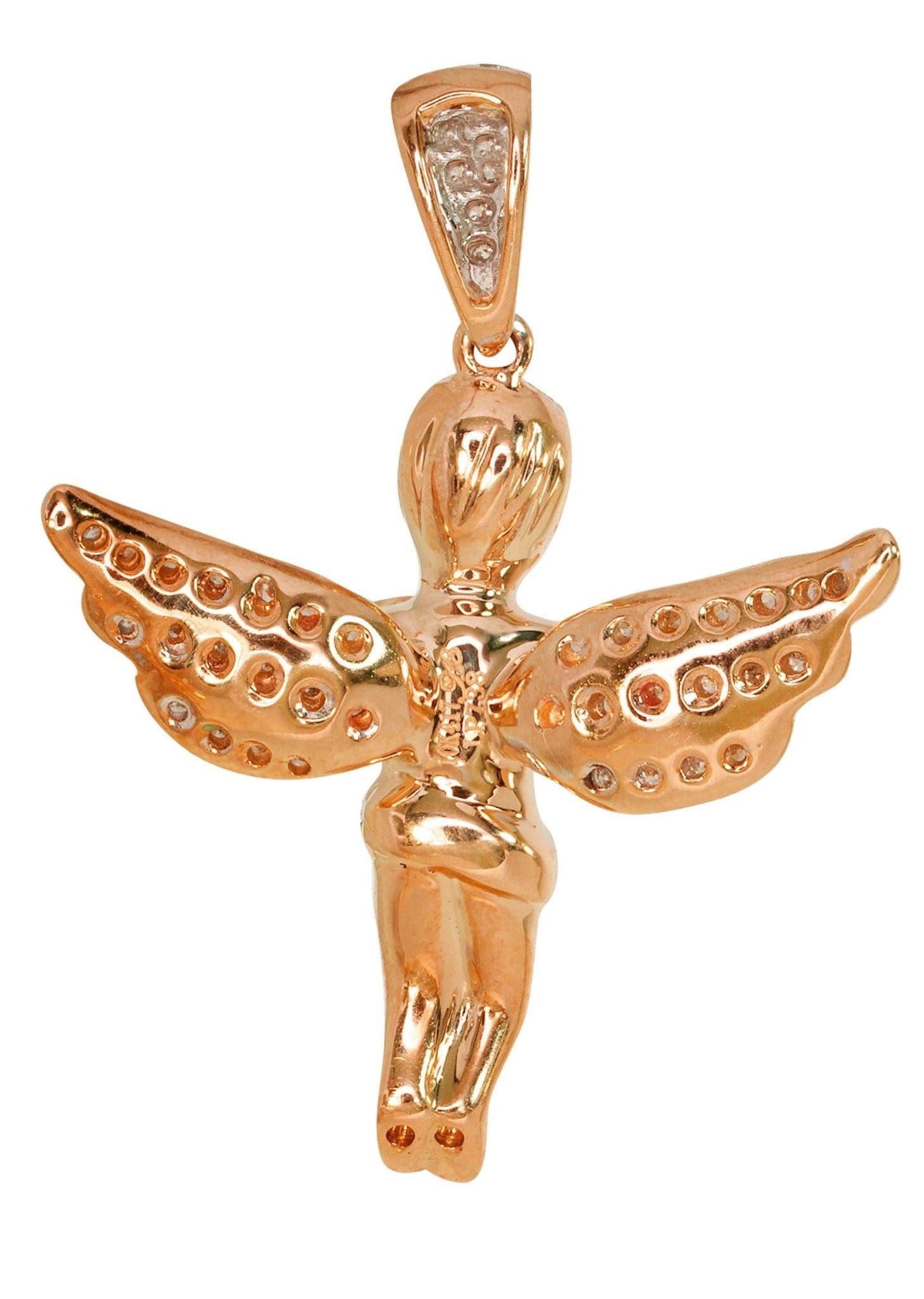 Diamond Angel Pendant Necklace - 4.73 Grams (0.58 Carats) | Elegant Jewelry Gift for Women | Perfect for Christmas, Birthday & Anniversary Gifts