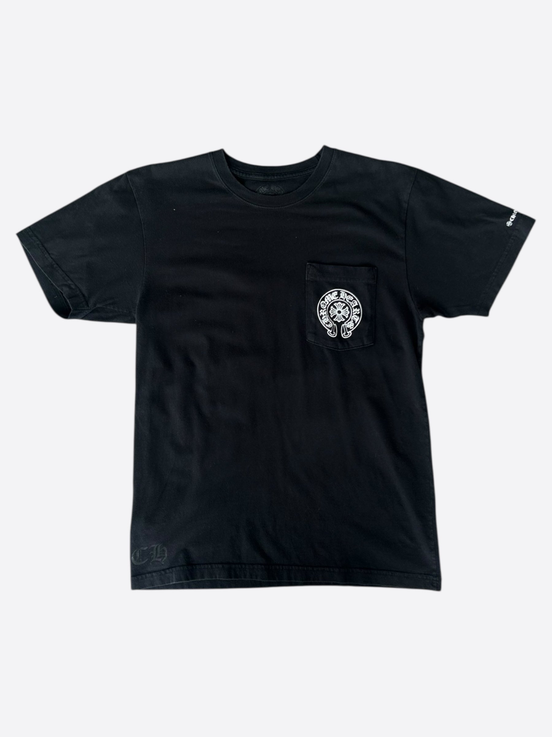 Chrome Hearts Black & White Cross Logo T-Shirt for Men & Women | Gothic Streetwear Fashion | Perfect for Concerts, Parties & Casual Outfits