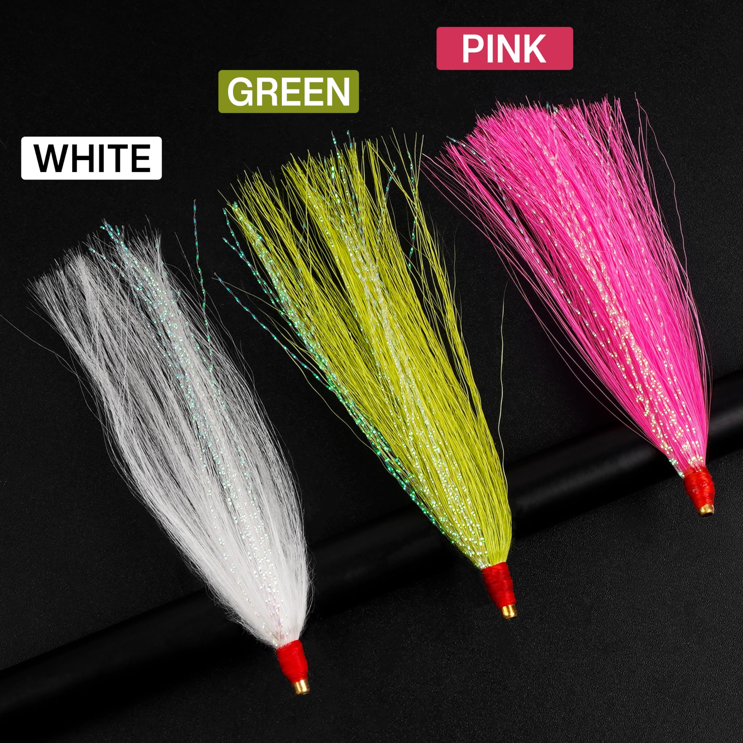 9/18pcs Saltwater Bucktail Fishing Lures with Copper Tube Teasers - Flounder Rig, Cod & Seabass Fishing Lures - Durable Saltwater Fishing Gear for Ocean & Deep Sea Fishing