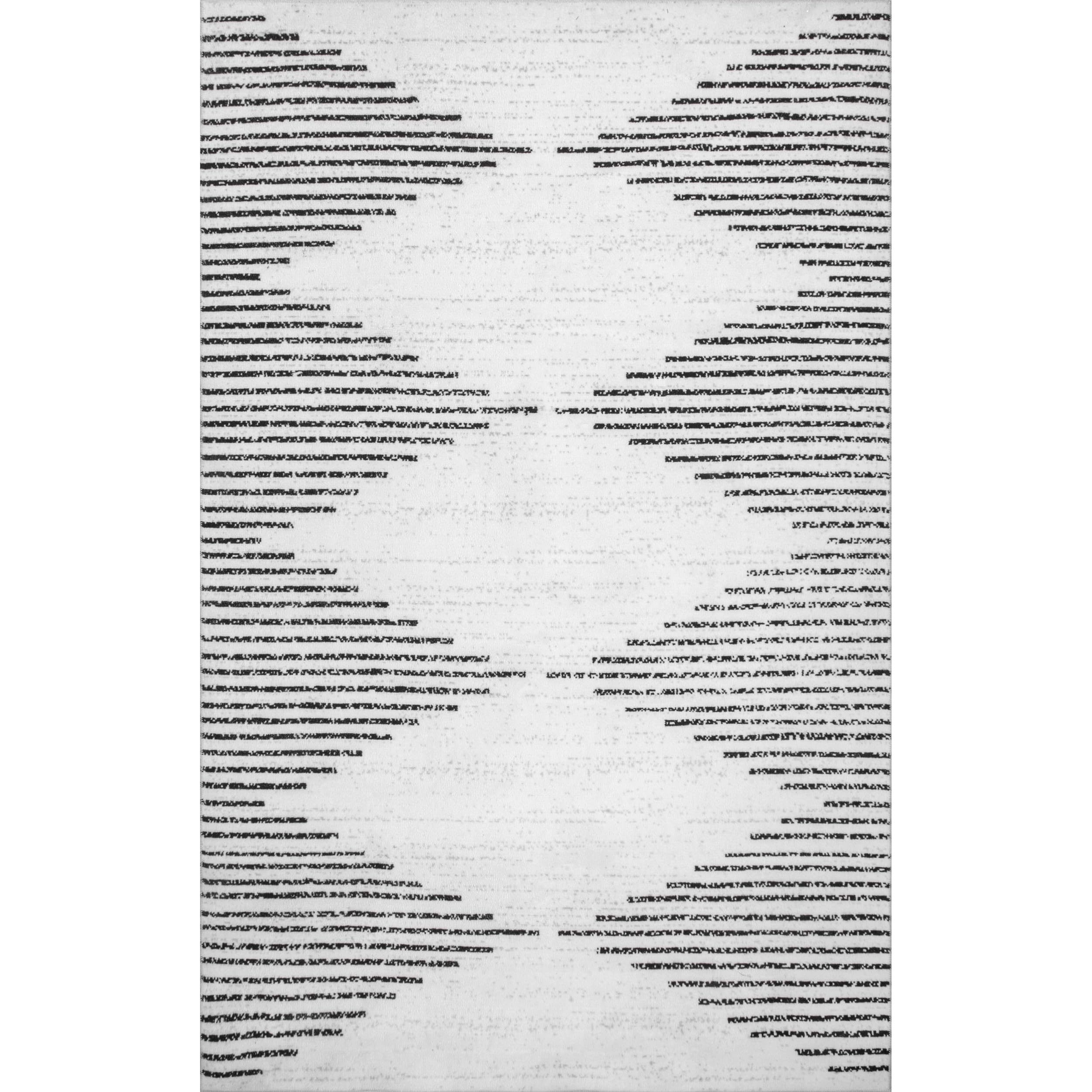 nuLOOM 6' x 9' SpinClean Machine Washable Stain-Resistant Area Rug with Non-Slip Backing - Low Profile Soft Living Room, Bedroom & Dining Room Carpet - Romina White - Perfect for High Traffic Areas & Pet-Friendly Homes