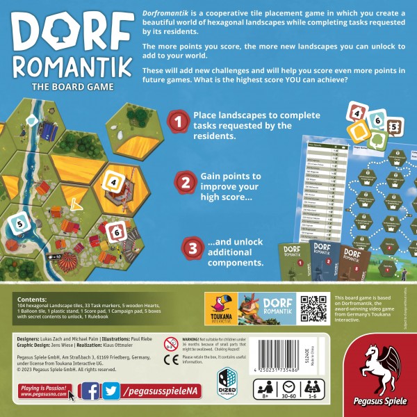 Dorfromantik The Board Game - Strategic Tile-Laying Puzzle for Family Game Nights & Cozy Evenings
