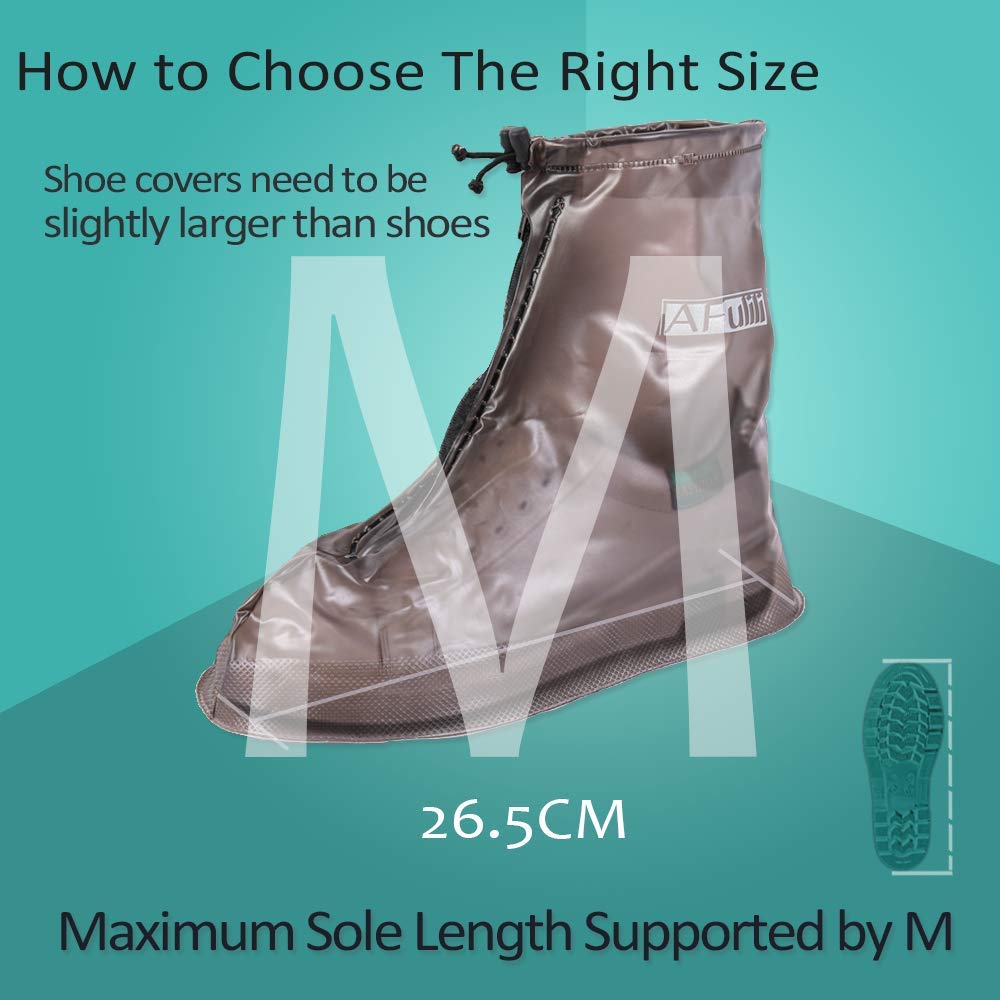 Waterproof Reusable Non-Slip Shoe Covers for Snow & Rain - Durable Shoe Protector Guards, Water Resistant Overshoes (Medium, White) - Perfect for Winter Hiking, Commuting & Outdoor Activities