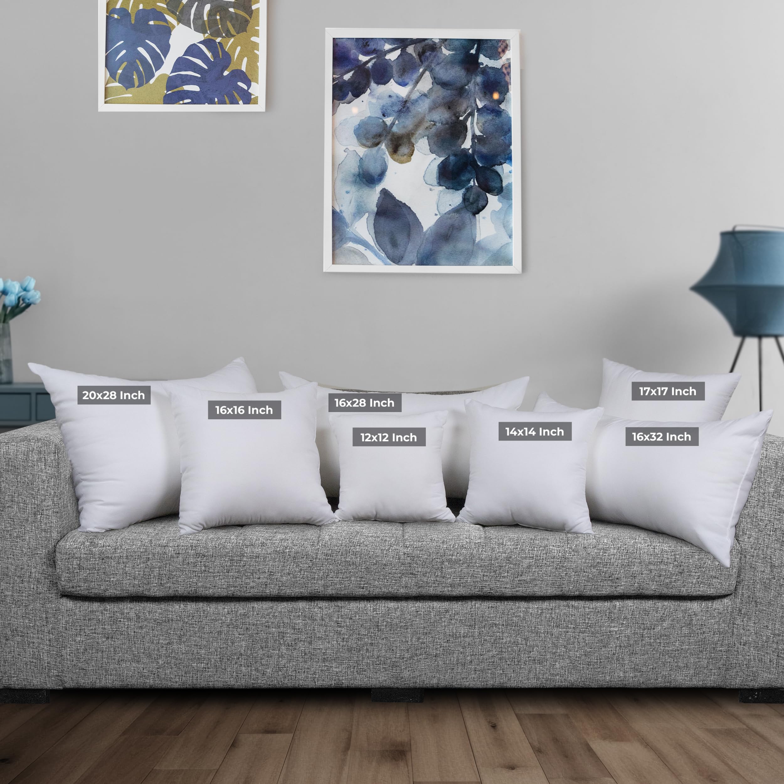 Utopia Bedding 12x12 Inch Throw Pillow Inserts (Pack of 2, White) - Soft Decorative Couch & Bed Pillows for Living Room, Bedroom - Perfect for Home Decor, Accent Pillows for Sofa, Sectional, Chair