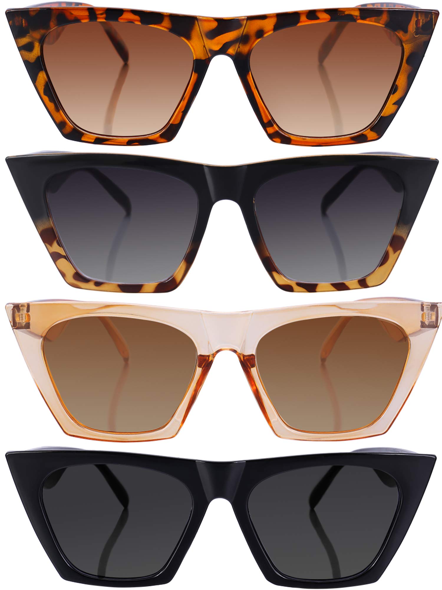 Trendy Cat Eye Women Sunglasses - Retro Square Oversized for Fashion & Outdoors