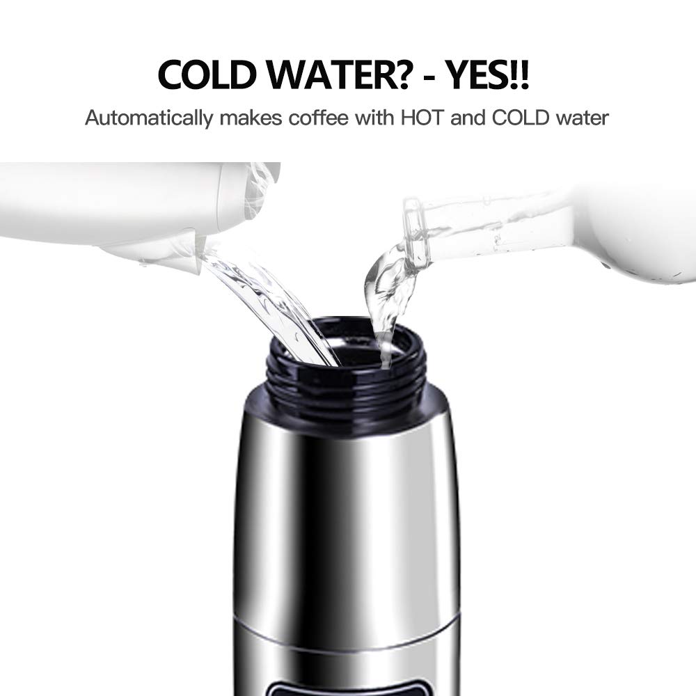 Viesimple Portable Electric Espresso Machine - All-in-One Travel Coffee Maker with Mug for Camping, Office & Outdoor Use | Perfect for Home, Travel & Gifts