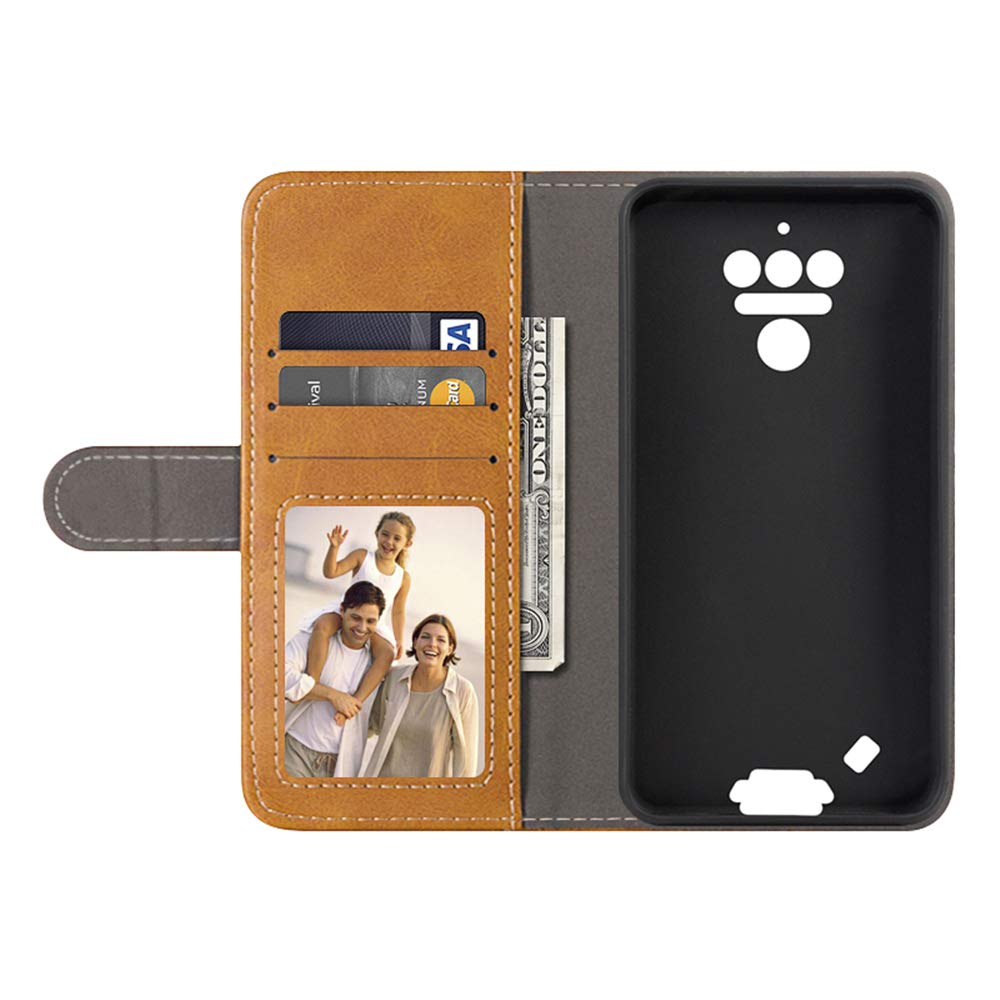 Oukitel WP5 Pro Leather Wallet Case with Card Slots & Magnetic Closure - Shockproof TPU Back Cover for Oukitel WP5 Pro Smartphone (Black) | Perfect for Business Travel, Outdoor Activities & Daily Use
