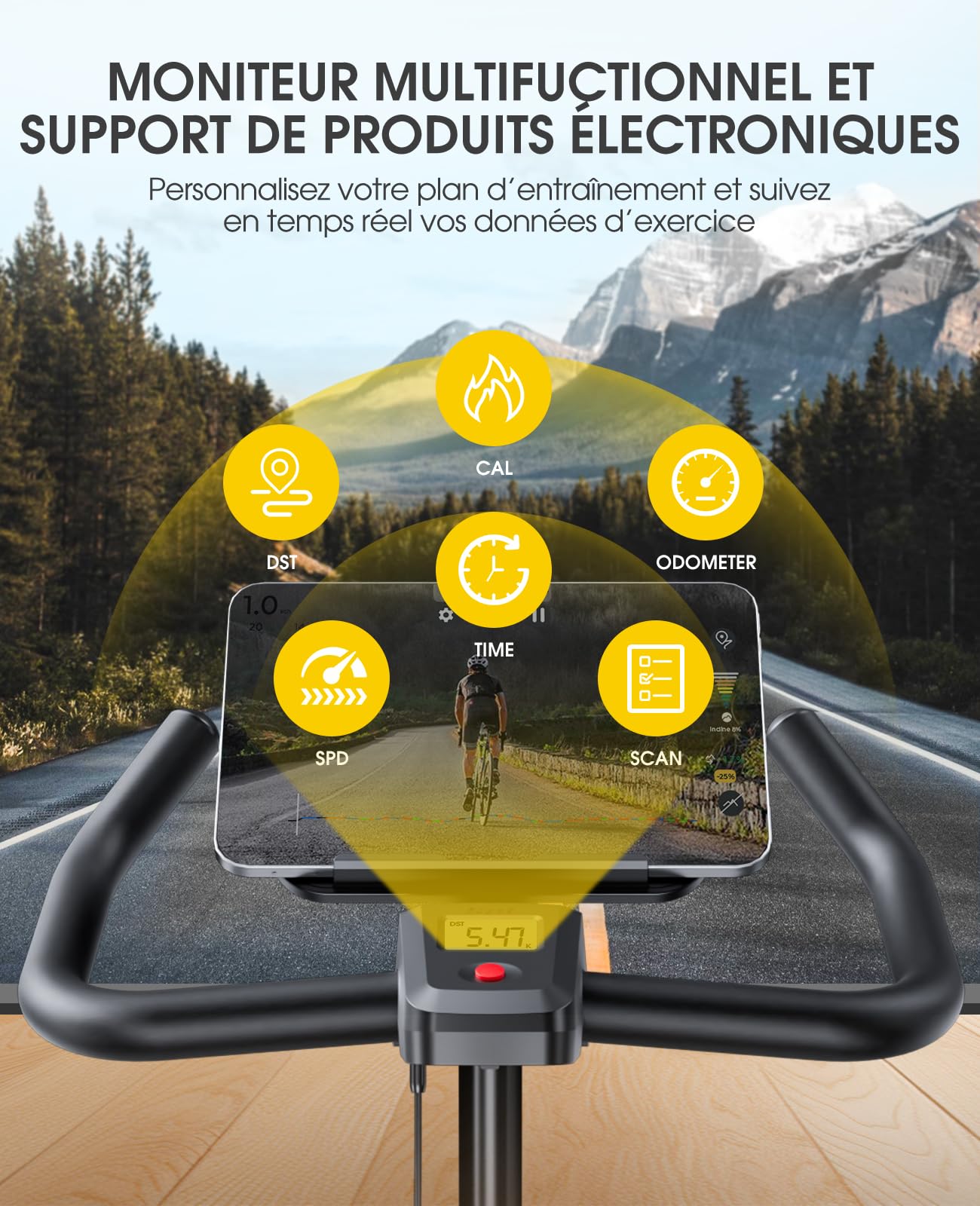 Topure Magnetic Exercise Bike for Home - Indoor Cycling Bike with Silent Belt Drive, 330LBS Weight Capacity & LCD Display - Comfortable Seat & APP Connectivity for Cardio Workout - Perfect for Home Gym, Apartment Fitness & Indoor Cycling Training