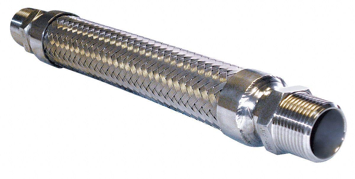 Flexible Metal Hose - 36 Inch Length x 2 Inch Diameter, 321 Stainless Steel Construction - GM200SHM360 - Ideal for Industrial, Plumbing, and HVAC Applications