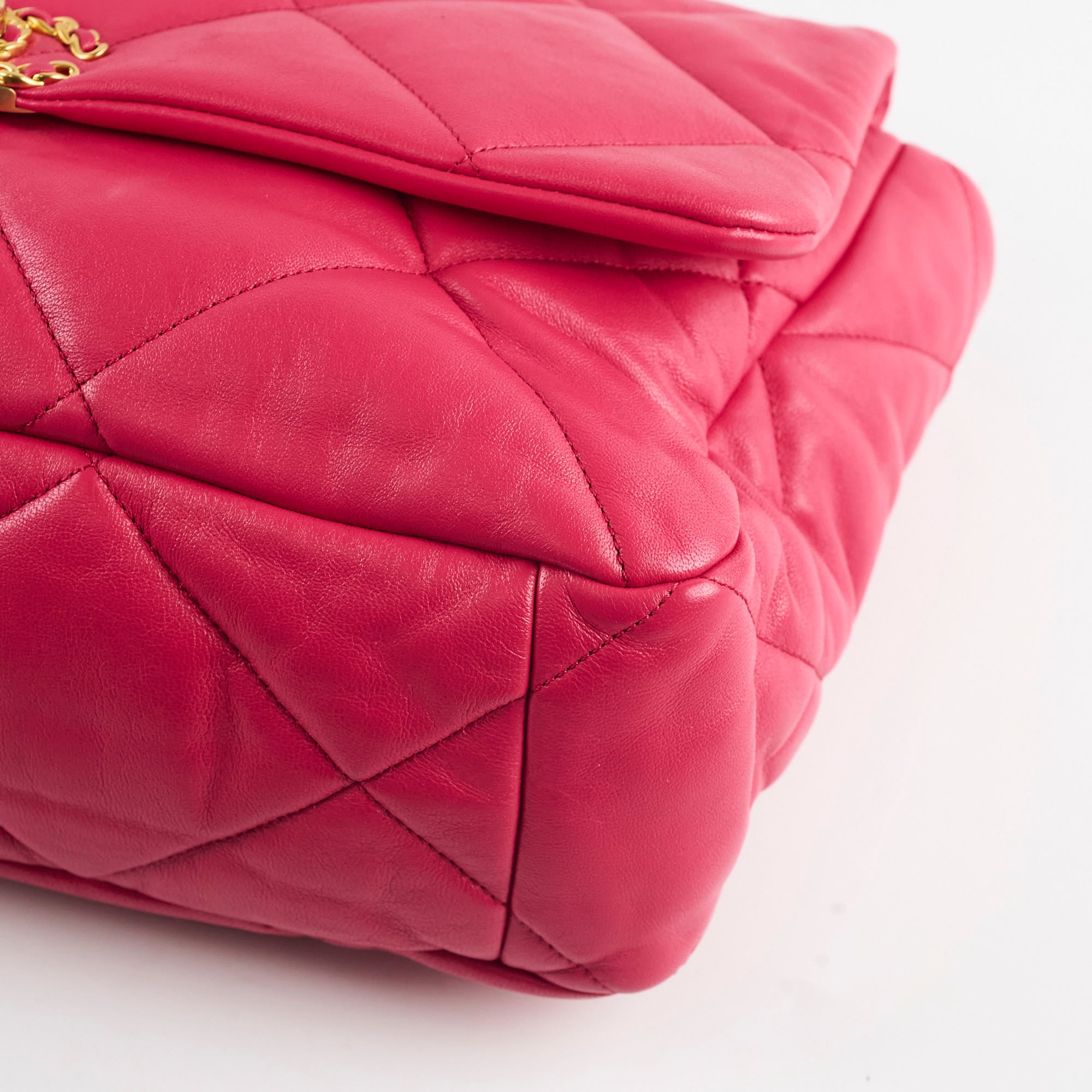 Chanel 19 Large Coral Pink Goatskin Handbag - Luxury Designer Shoulder Bag for Women | Perfect for Parties, Work & Everyday Use