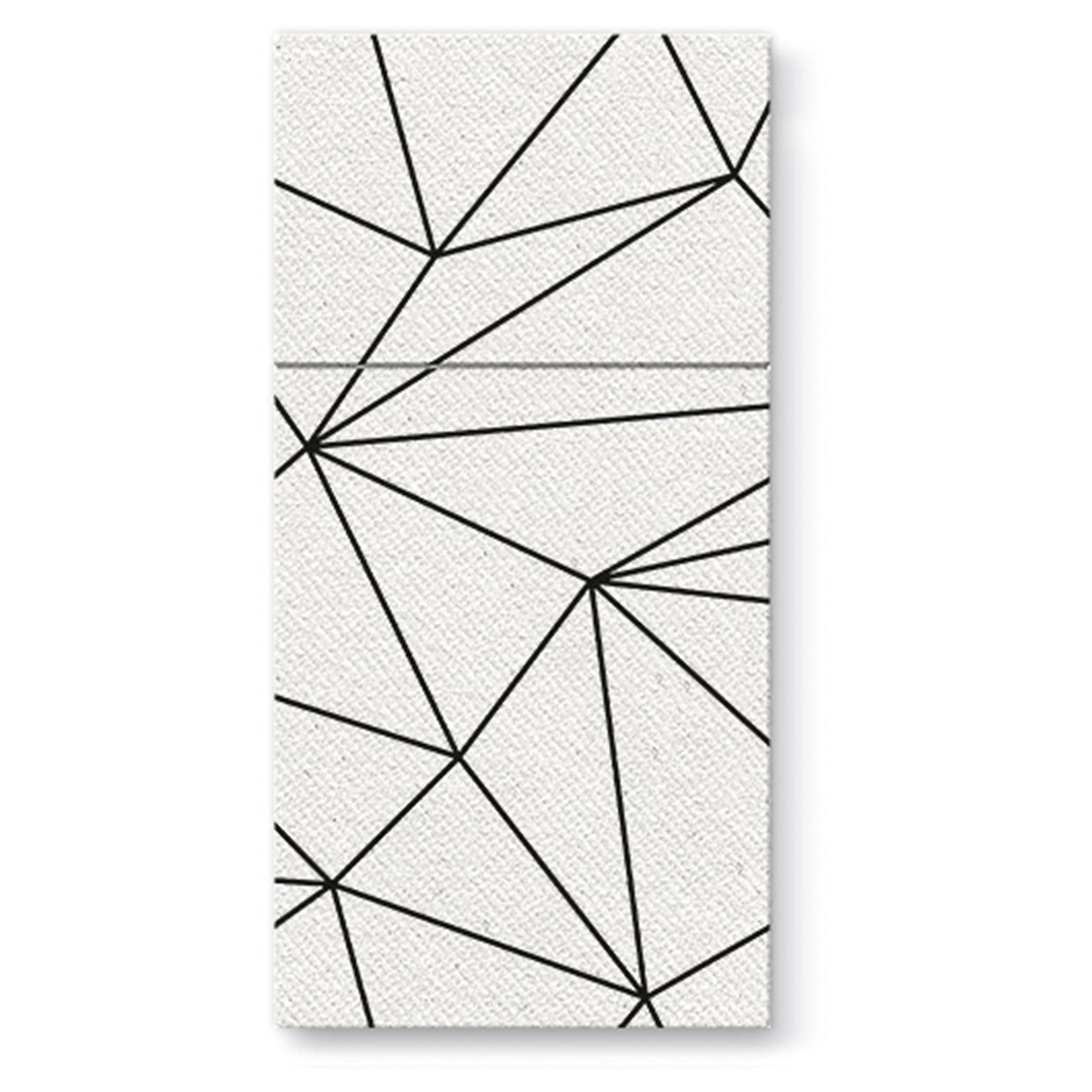 Premium Geometric Lines Airlaid White Pocket Napkins - 1/8 Fold, 25 Pack - Elegant Dinner Party & Wedding Table Setting Essentials