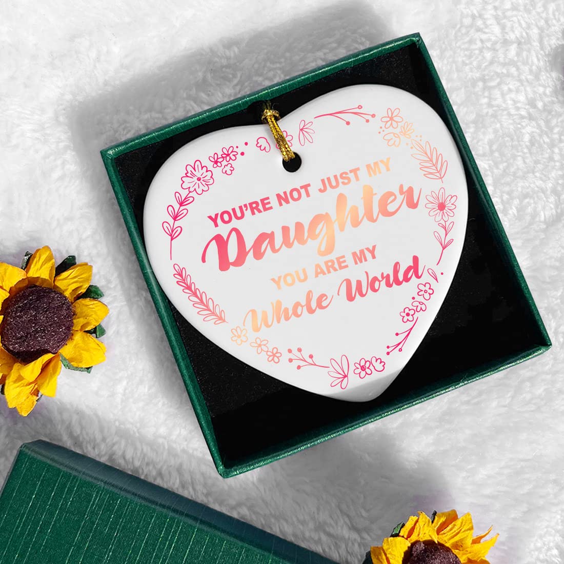 Personalized Daughter Gifts from Mom - 'You're My Whole World' Engraved Keepsake for Birthday, Graduation | Heartwarming Home Decor & Sentimental Present for Special Occasions