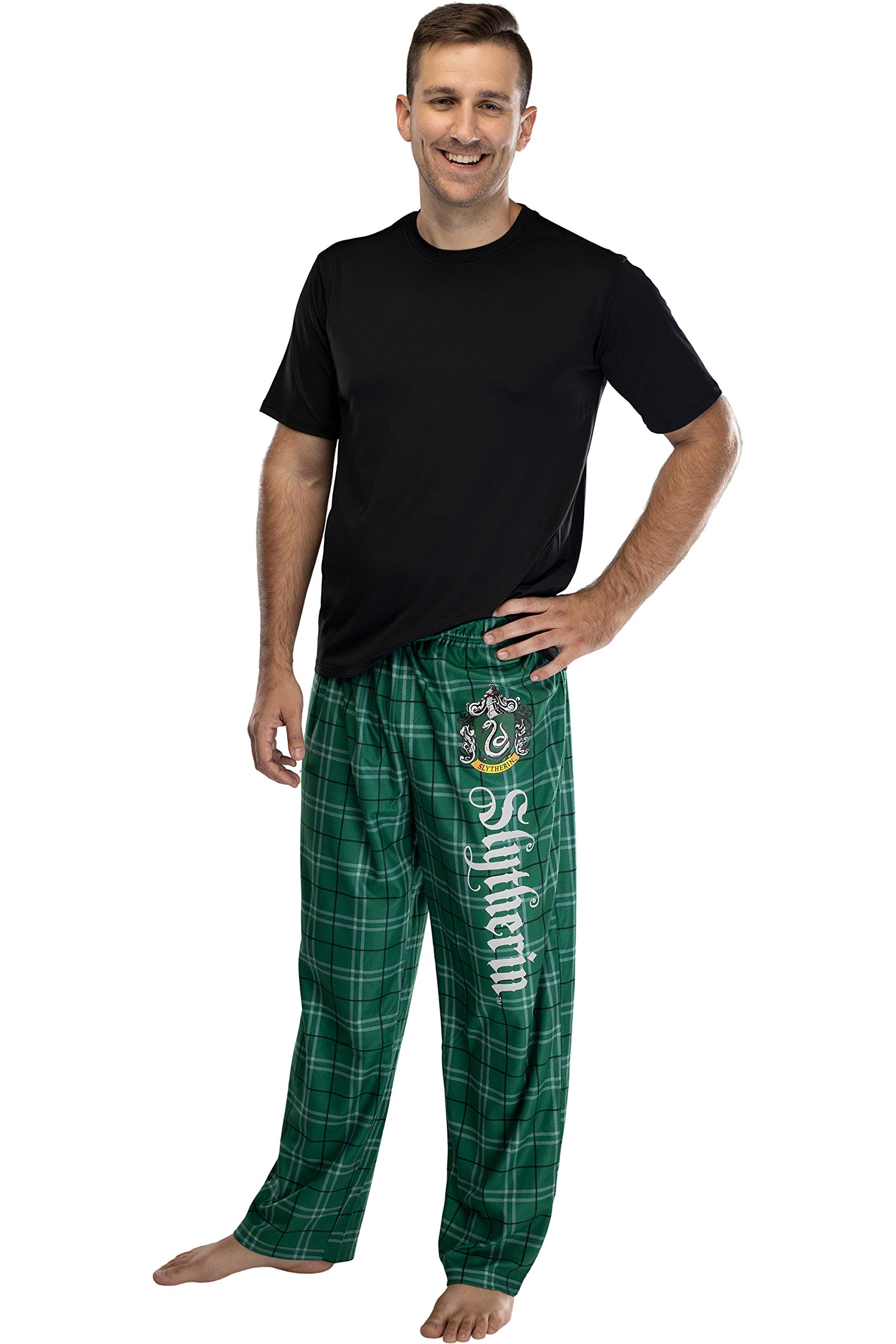 Harry Potter House Crest Plaid Pajama Pants for Adults - Gryffindor, Ravenclaw, Slytherin & Hufflepuff Styles | Cozy Sleepwear for Movie Nights & Halloween Costumes
