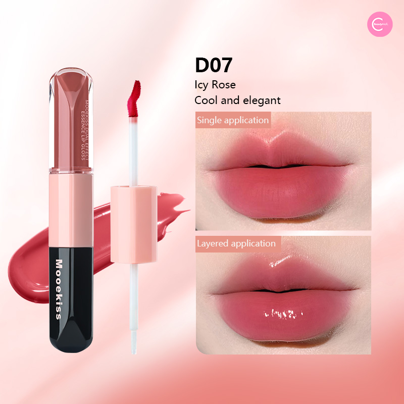 Mooekiss Dual Ended Nourishing Lip Lacquer - Hydrating & Long Lasting Lip Gloss for Day & Night Wear - Perfect for Daily Use, Date Night, and Special Occasions