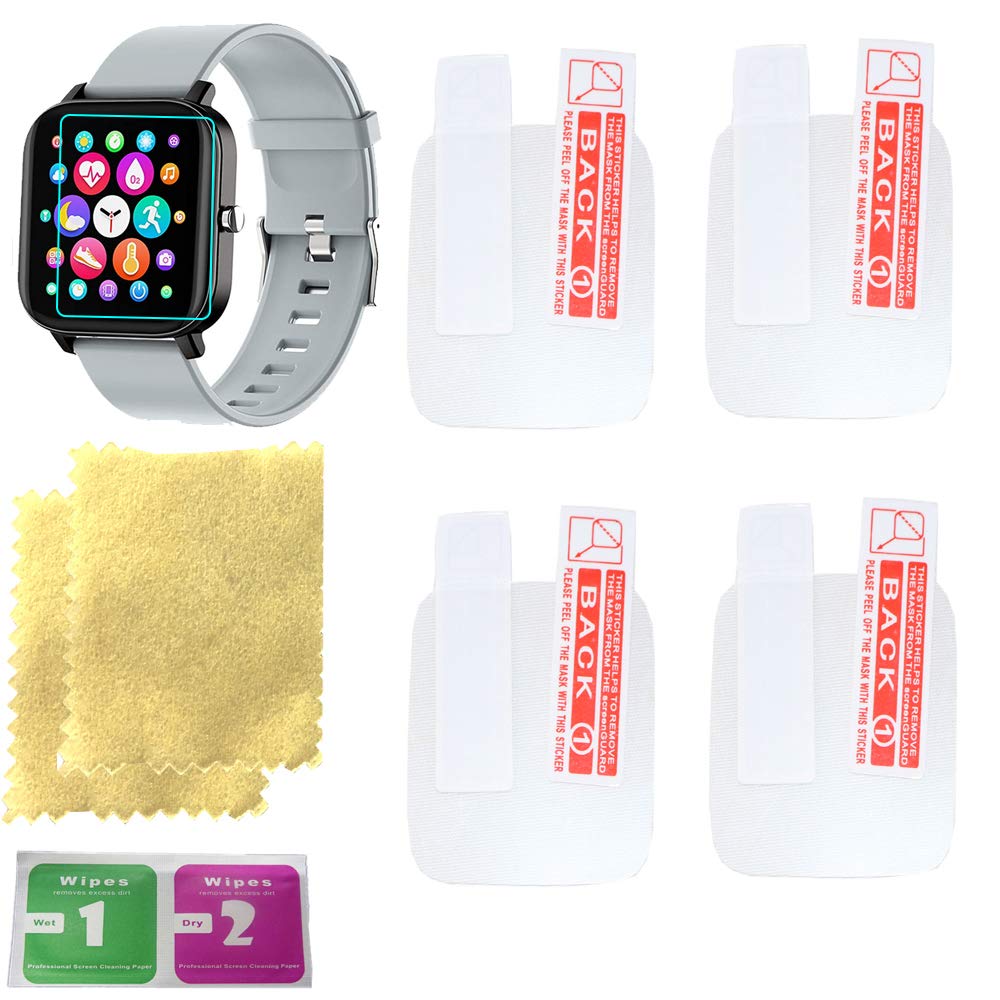 Firyawee Fitness Tracker Screen Protector - 4 Pack | HD Clear, Anti-Scratch & Bubble-Free | Perfect for Workouts, Running & Daily Activity Protection