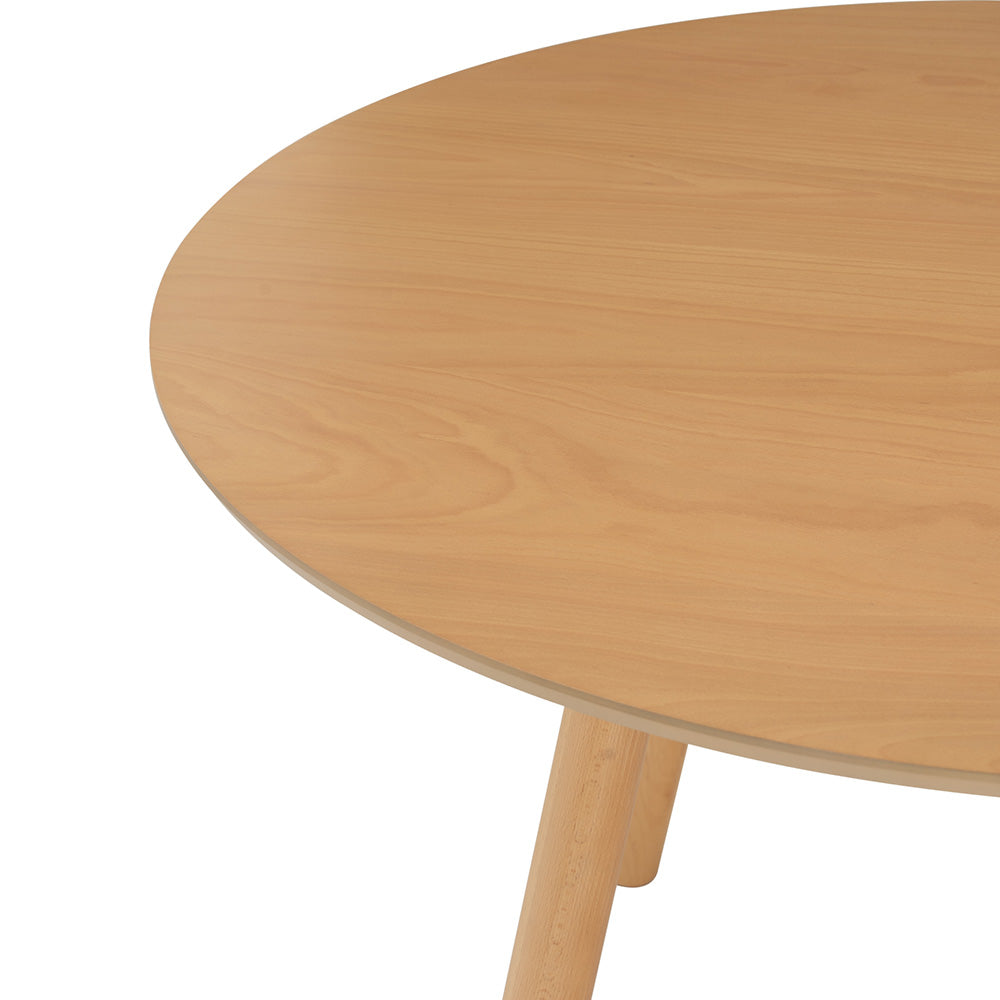 RODO 47-Inch Round Dining Table - Natural Wood Kitchen Table for 4-6 People - Perfect for Small Spaces, Breakfast Nook & Cozy Dining Rooms