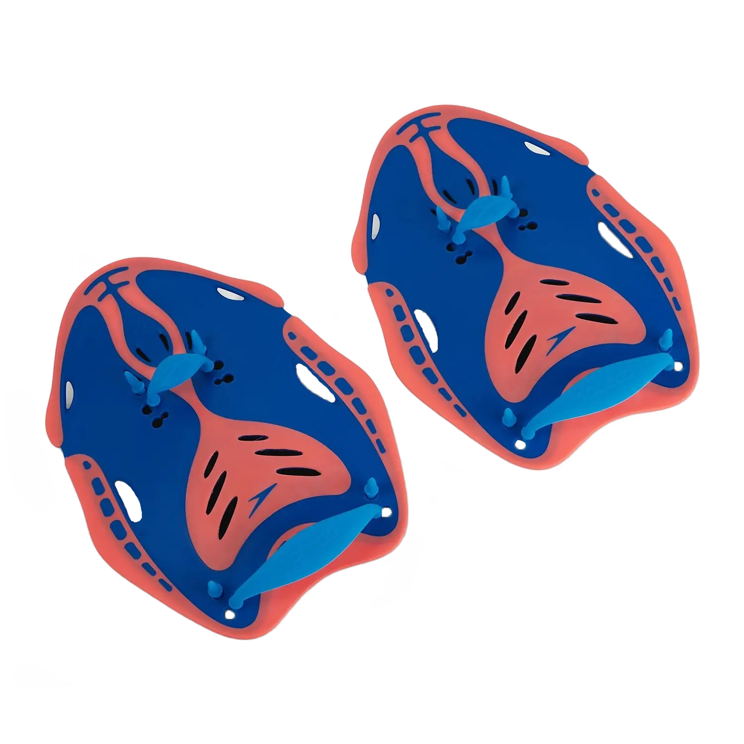 Speedo Biofuse Power Paddle - High Performance Swim Training Paddle for Swimmers (Blue/Orange) - Improve Stroke Technique & Strength for Competitive Swimming & Water Workouts