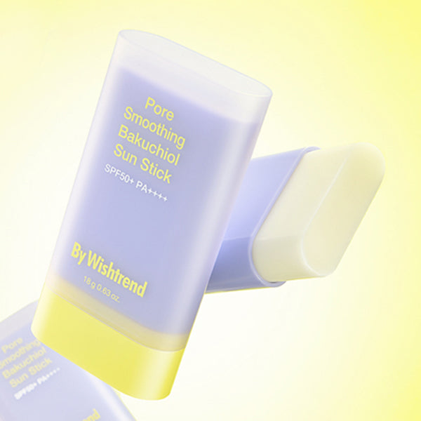 By Wishtrend Pore Smoothing Bakuchiol Sun Stick SPF50+ PA++++ 18g - Vegan Sunscreen for Face, Oil-Free & Non-Greasy - Perfect for Daily Sun Protection & Outdoor Activities