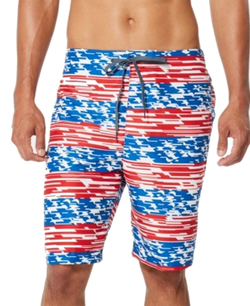 Speedo Men's Patriotic 9-Inch Inseam Swim Board Shorts - Quick Dry Swim Trunks for Beach, Pool & Water Sports