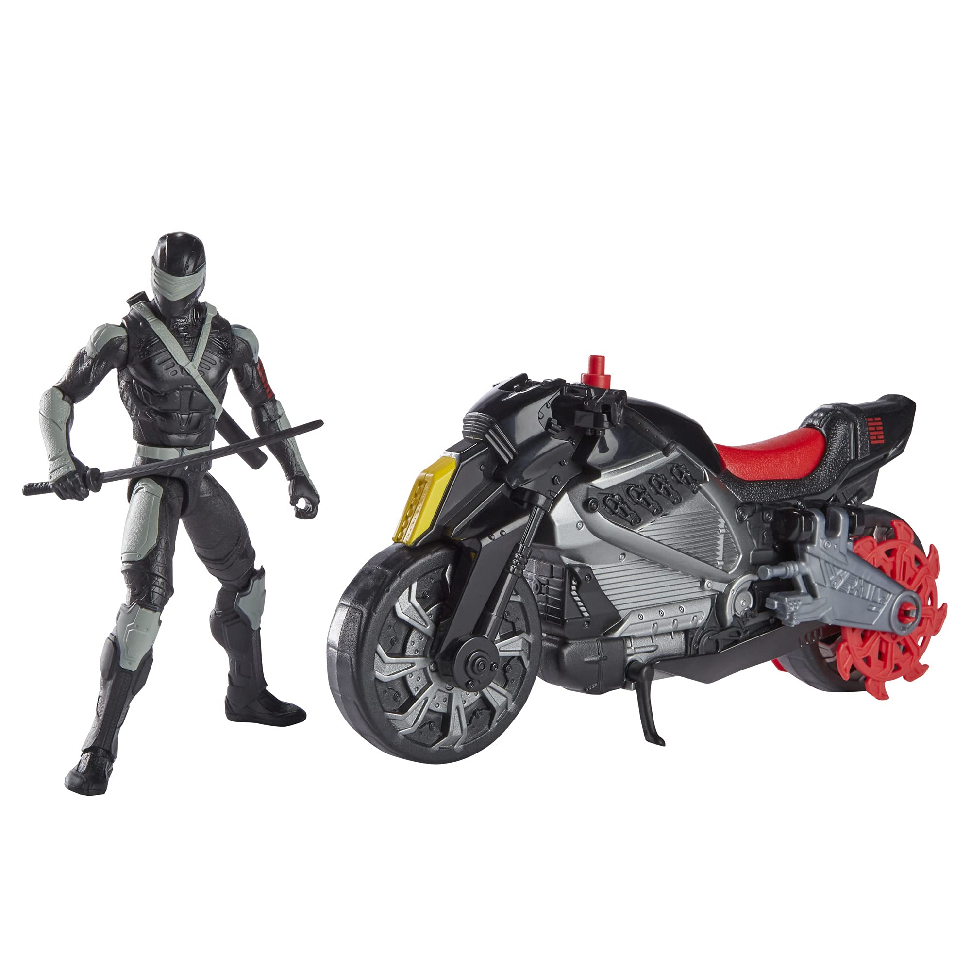 Snake Eyes G.I. Joe Origins Action Figure with Stealth Cycle Vehicle - Ninja Spin Attack Feature, Collectible Toy for Kids Ages 4+ | Role Play, Battle Scenes & Display for Fans
