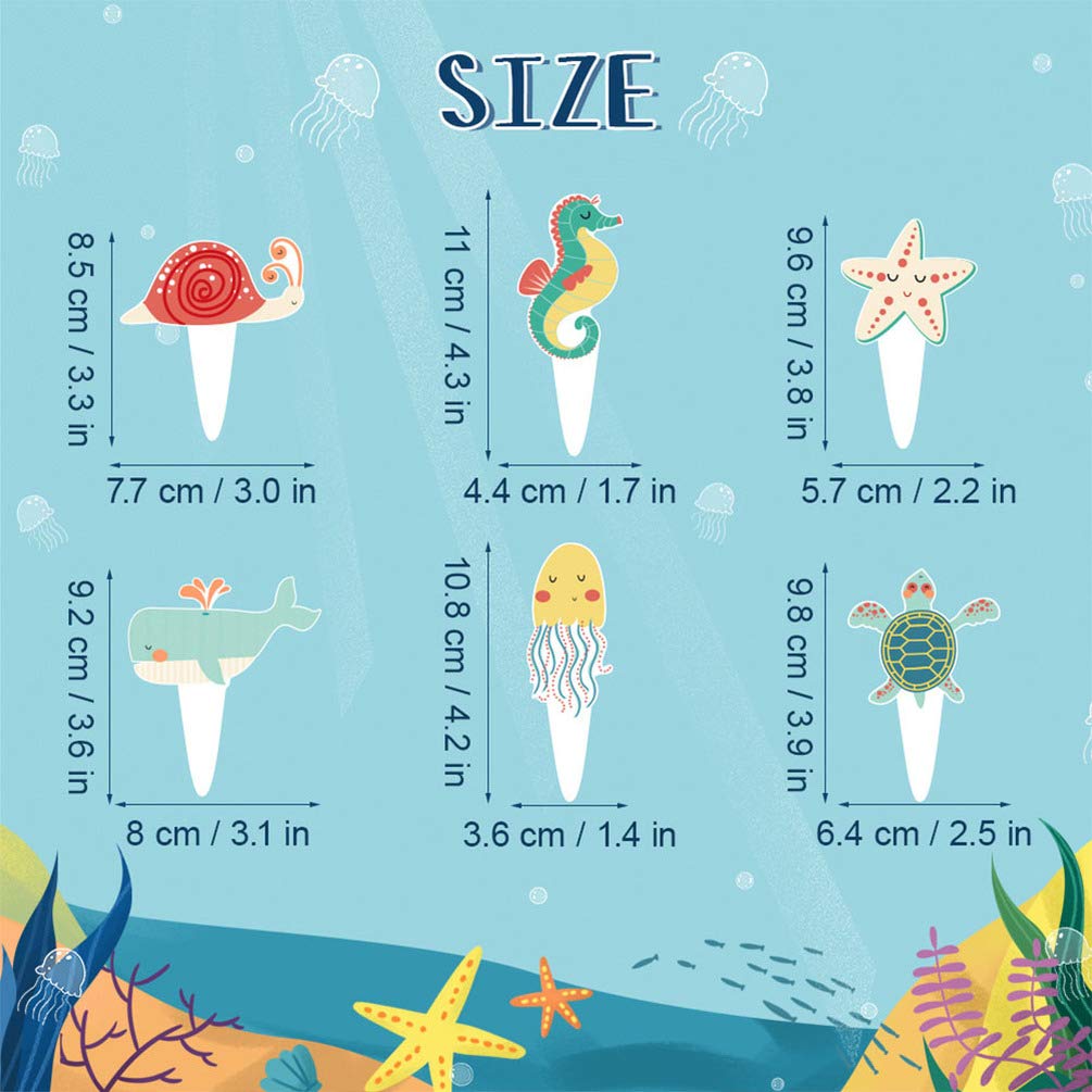 PRETYZOOM 24pcs Ocean Animal Cake Toppers - Birthday Cake Decorations for Kids, Cupcake Picks, Underwater Theme Party Supplies (Perfect for Birthday Cakes, Cupcakes, Baby Showers & Ocean-Themed Parties)
