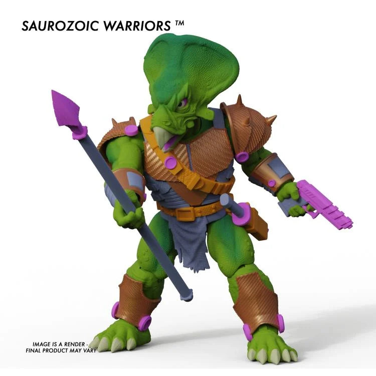 Saurozoic Warriors Ceratopsian Guard Dinosaur Action Figure - Collectible Toy for Kids & Adults, Perfect for Display, Diorama Scenes, and Dinosaur-Themed Collections