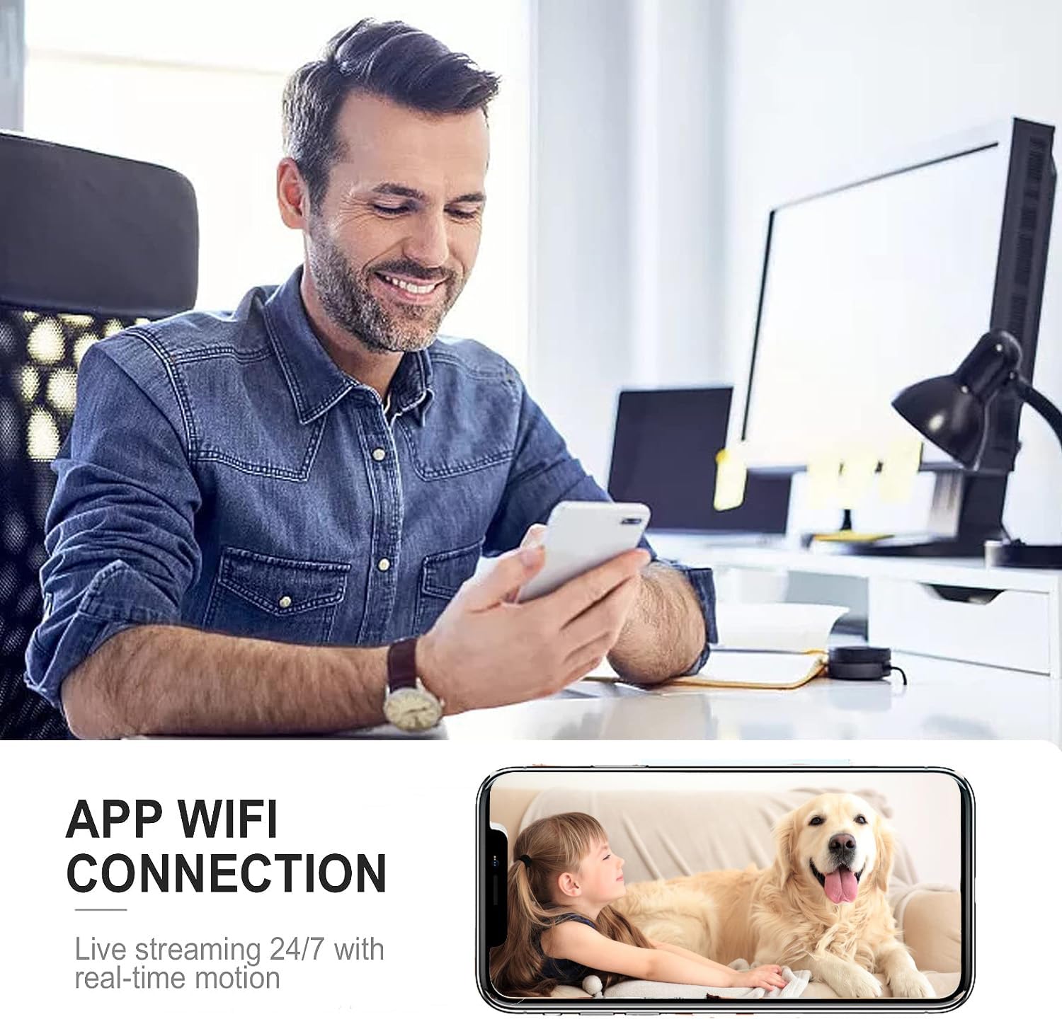 2024 WiFi Spy Camera - HD Hidden Camera with AI Motion Detection & Night Vision for Indoor Security