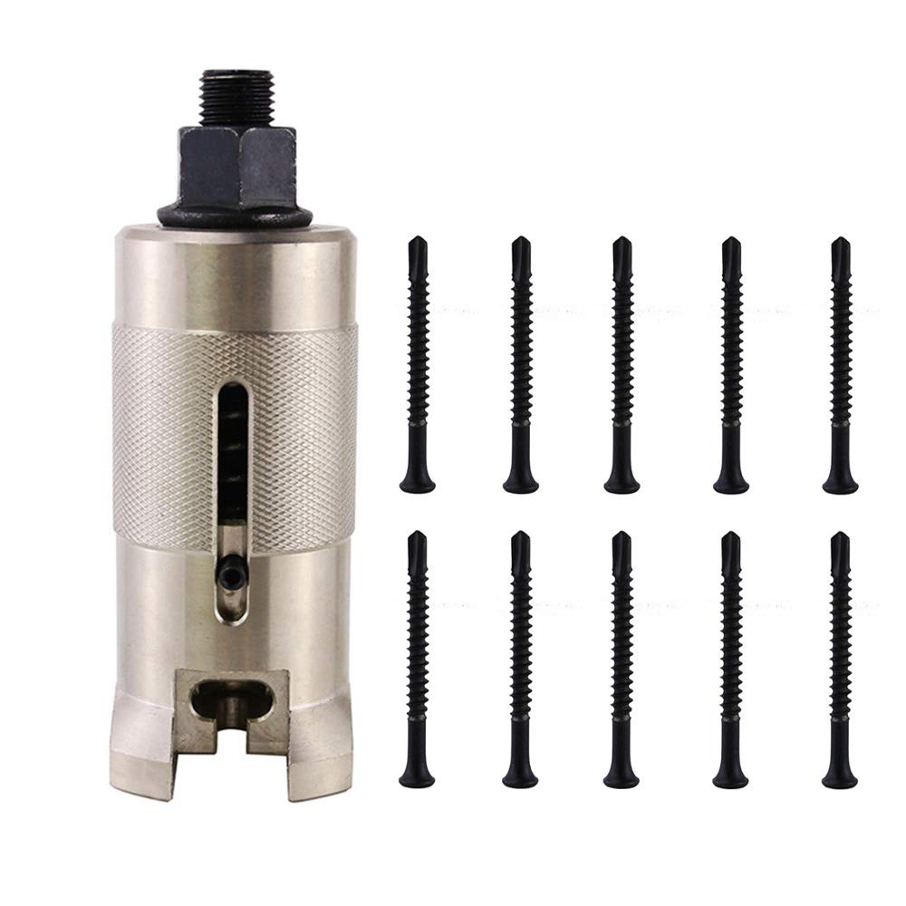 European Cylinder Extractor with 10 Bag Screws - Stainless Steel Lock Pick Tool with 4.2mm Screws - Perfect for Locksmiths, Home Security & Emergency Lockout Situations