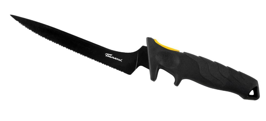 8-Inch Serrated Fillet Knife - Sharp Stainless Steel Blade for Fish, Meat & Poultry - Perfect for Fishing, Hunting & Outdoor Cooking