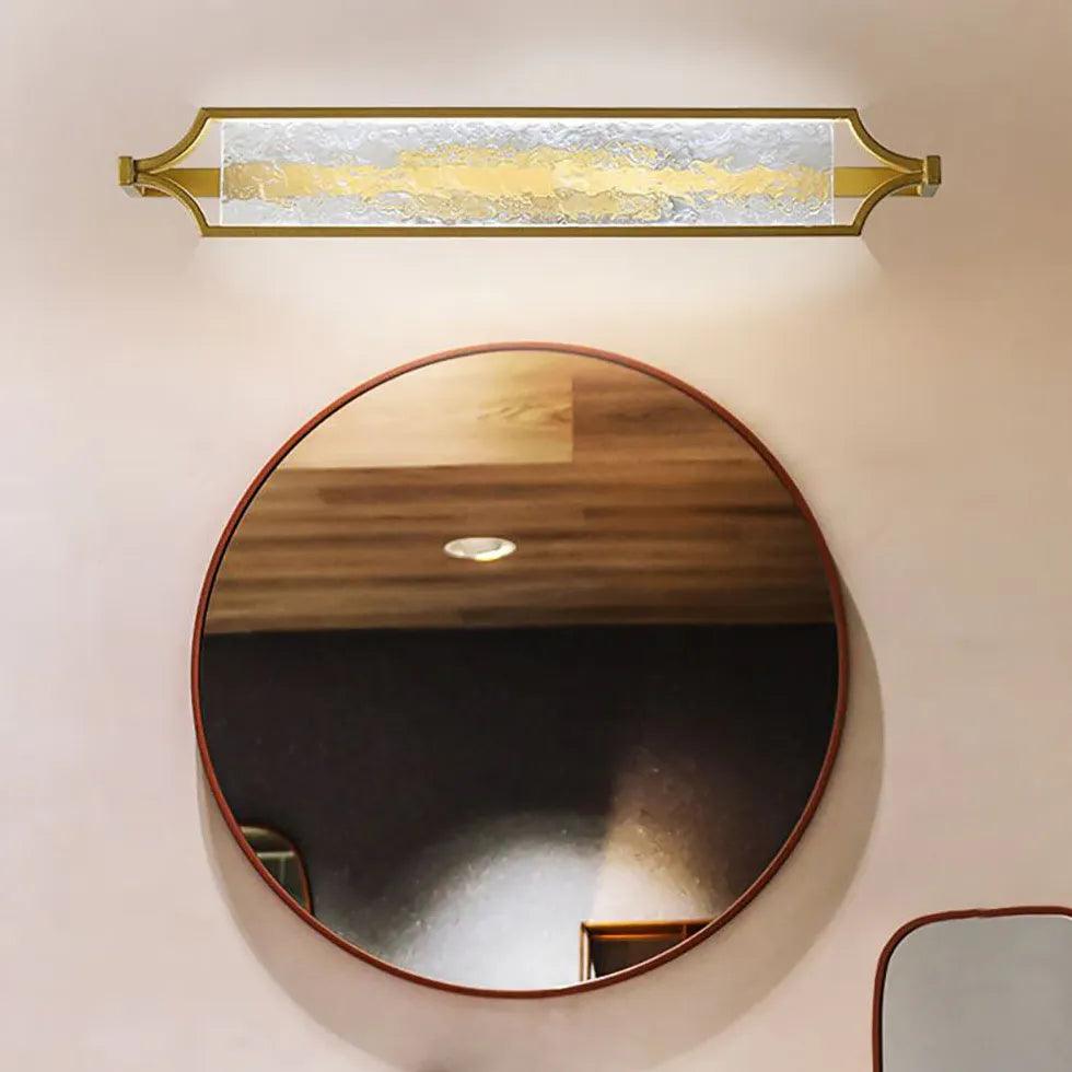Water Grain LED Gold Bathroom Wall Lights - Modern Vanity Sconce Lighting for Bathroom, Powder Room & Dressing Area - Perfect for Ambient Lighting & Makeup Application