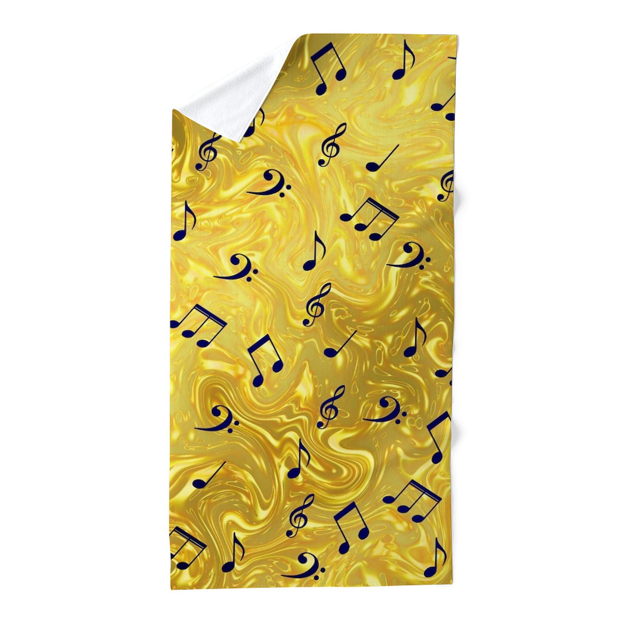 Music Notes Large Beach Towel - Soft, Unique Design for Pool, Beach & Outdoor Use | CafePress