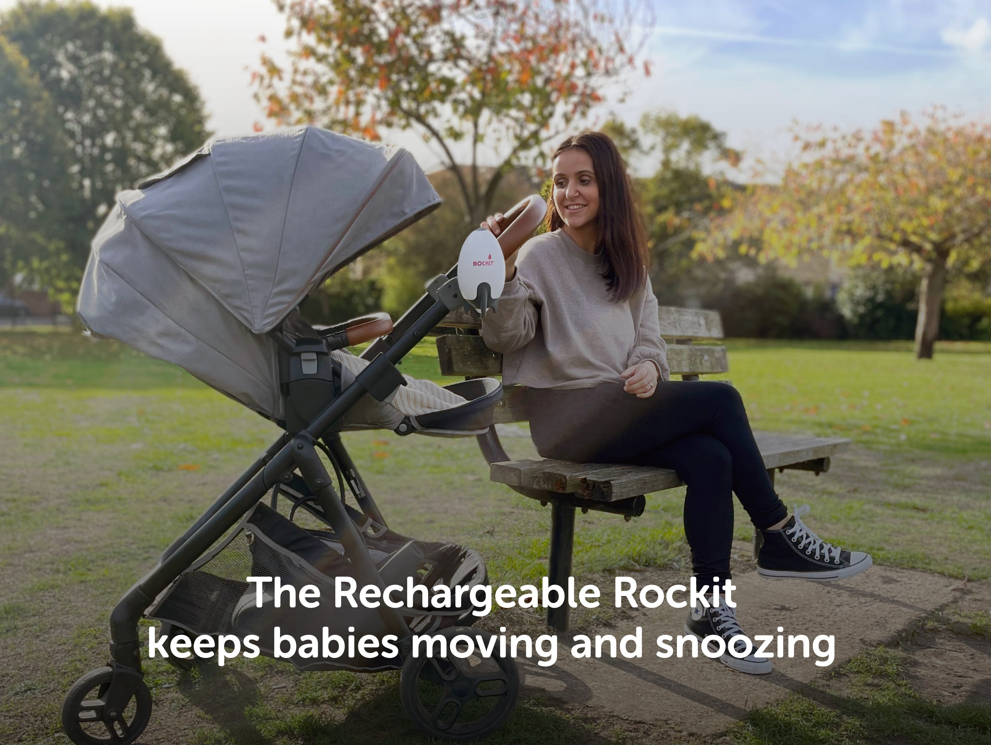 Rockit Portable Baby Rocker - USB Rechargeable 2.0 Baby Swing with Soothing Vibrations | Perfect for Nursery, Travel & Bedtime Comfort